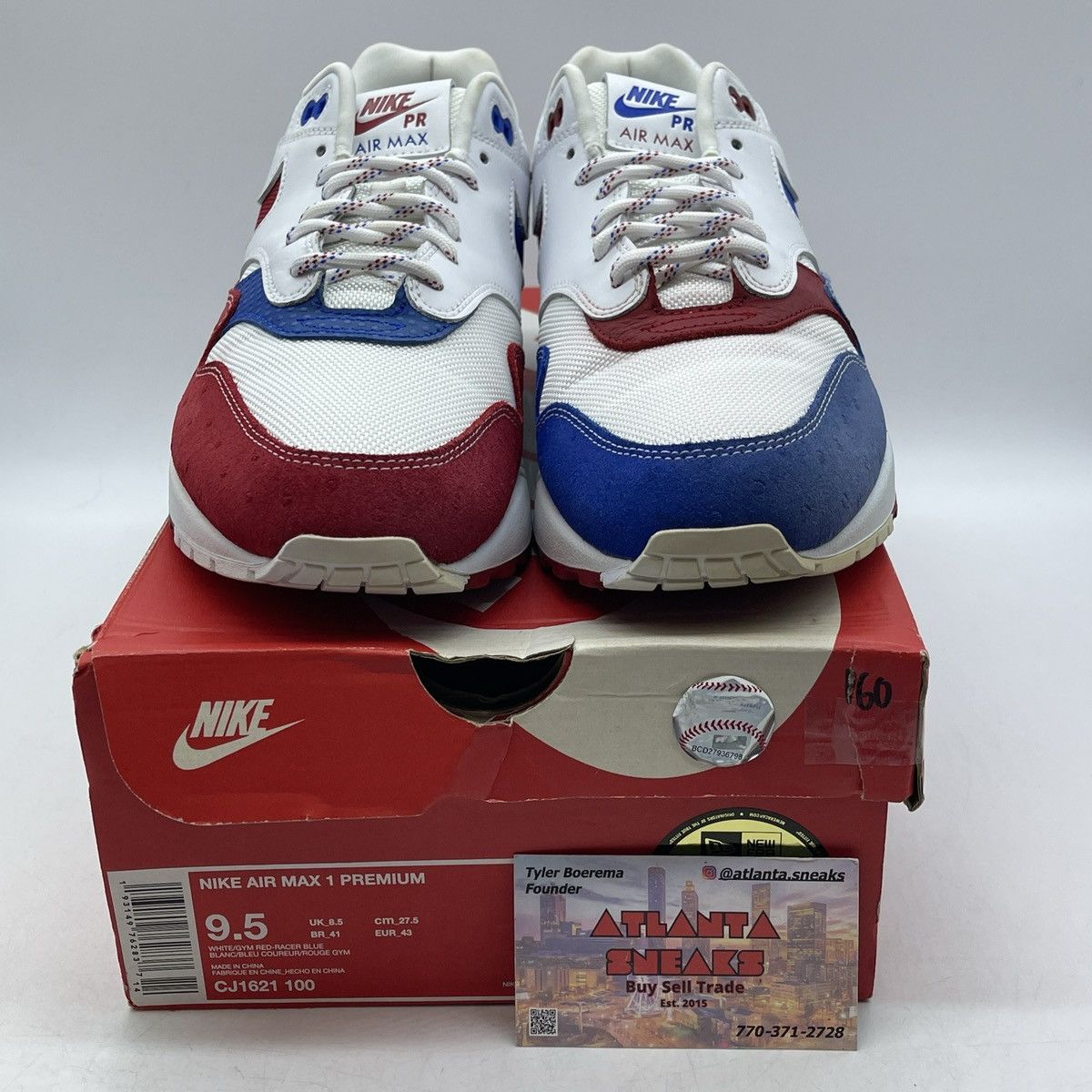Nike Air max 1 Puerto Rico Size US 9.5 / EU 42-43 - 2 Thumbnail