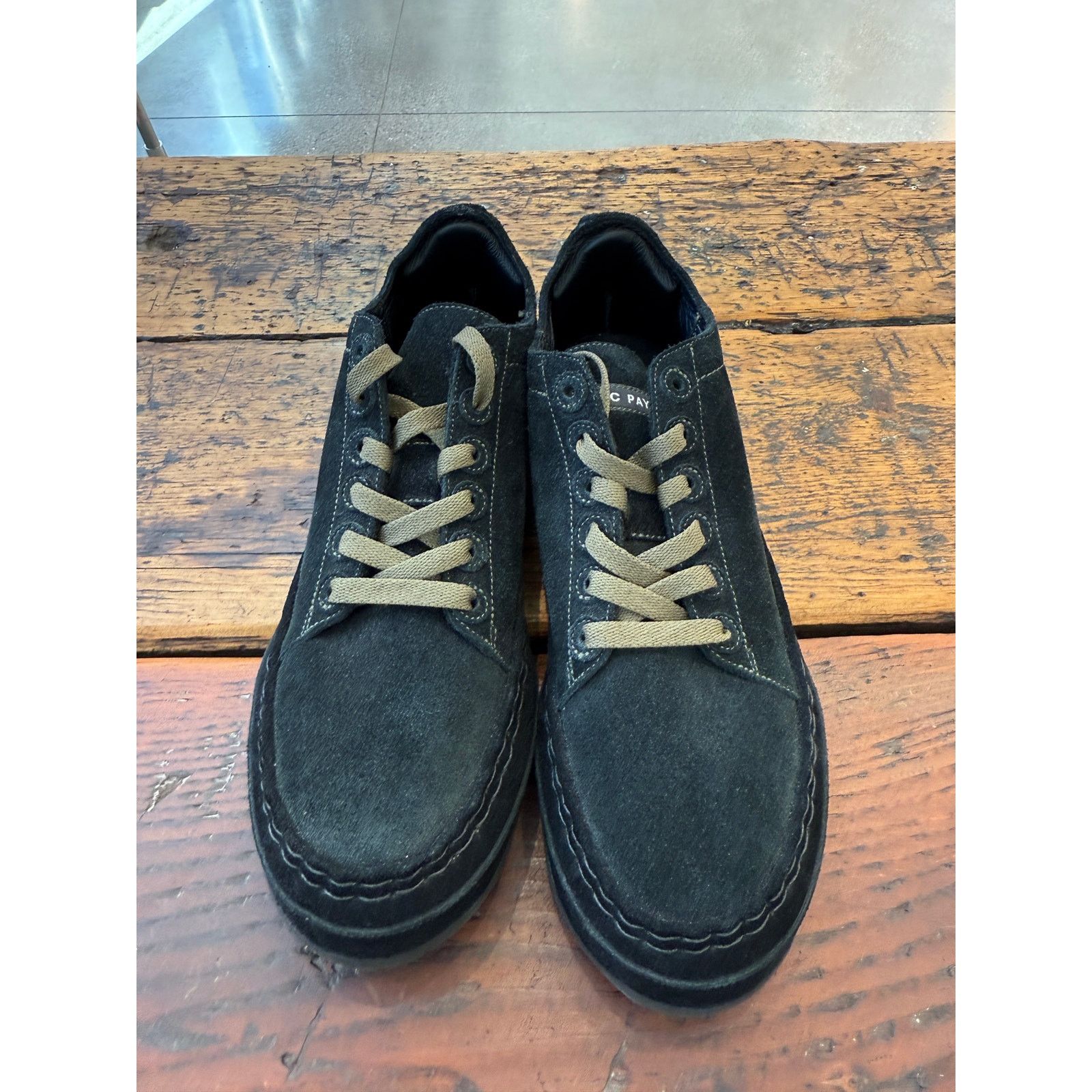 Eric Payne Eric Payne Lace to Toe Full Suede Black/Olive Sneakers Size US 10 / EU 43 - 2 Thumbnail