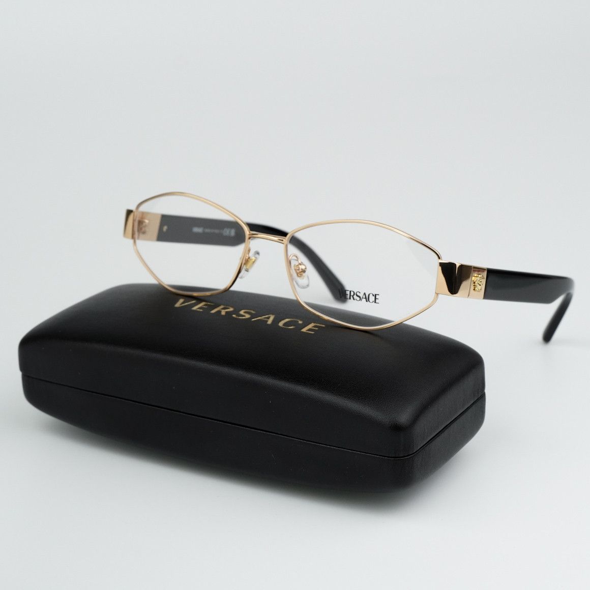 Versace NEW Versace VE1298 1002 Gold Oval Unisex Eyeglasses VE 1298 Size ONE SIZE - 1 Thumbnail
