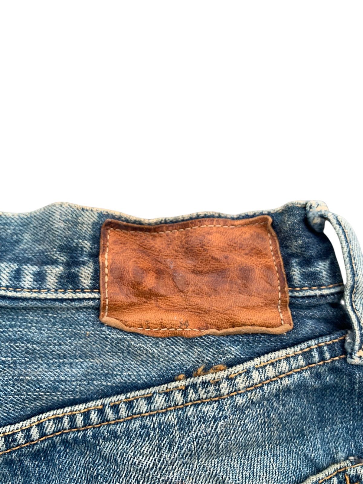 Kapital VINTAGE 45RPM SELVEDGE BUTTON FLY JAPANESE DISTRESSED DENIM Size US 31 - 10 Thumbnail