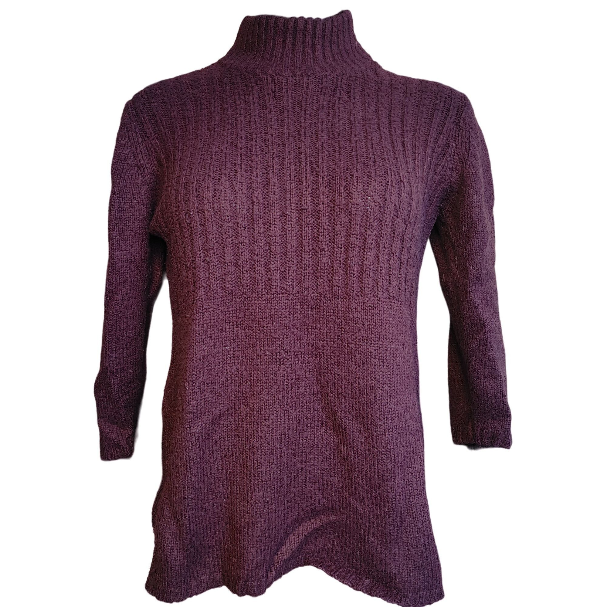 Other Elementz Women's Purple Mock Neck Long Sleeve Knit Sweater X Size XL / US 12-14 / IT 48-50 - 1 Thumbnail