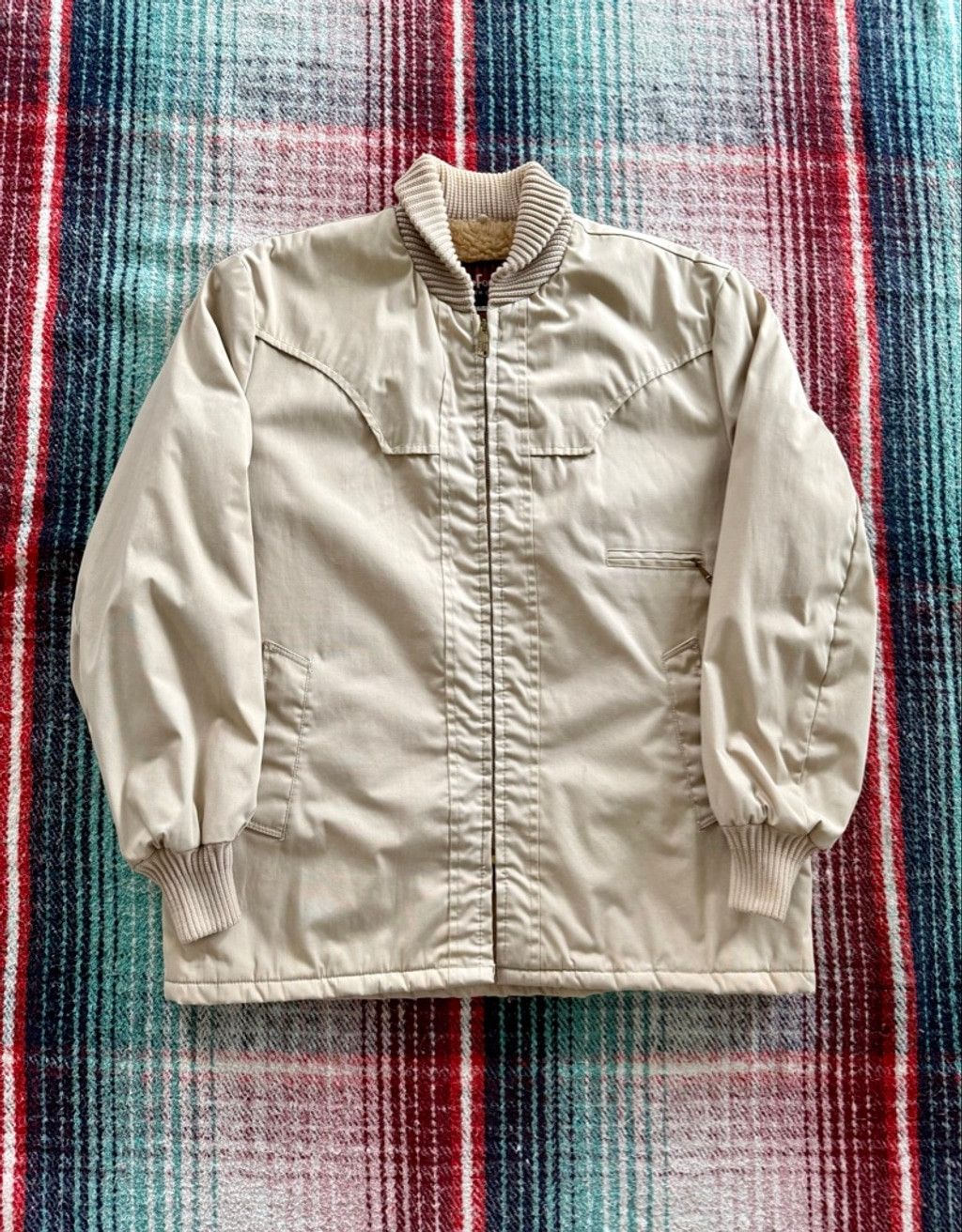 Vintage 70s Tan Fleece Lined Ranch Coat 44/L Size US L / EU 52-54 / 3 - 1 Thumbnail