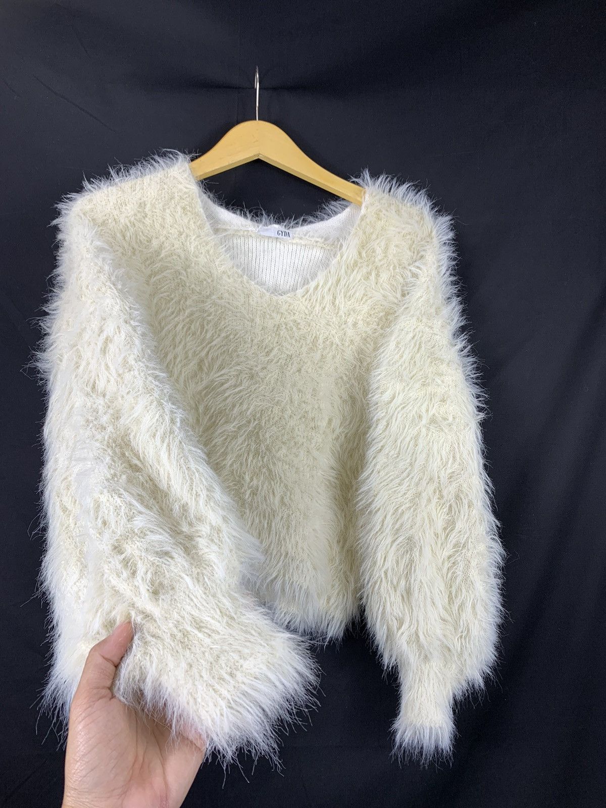 Hysteric Glamour × Japanese Brand Fuzzy Mohair Cropped Kurt Cobain Style Size US M / EU 48-50 / 2 - 3 Thumbnail