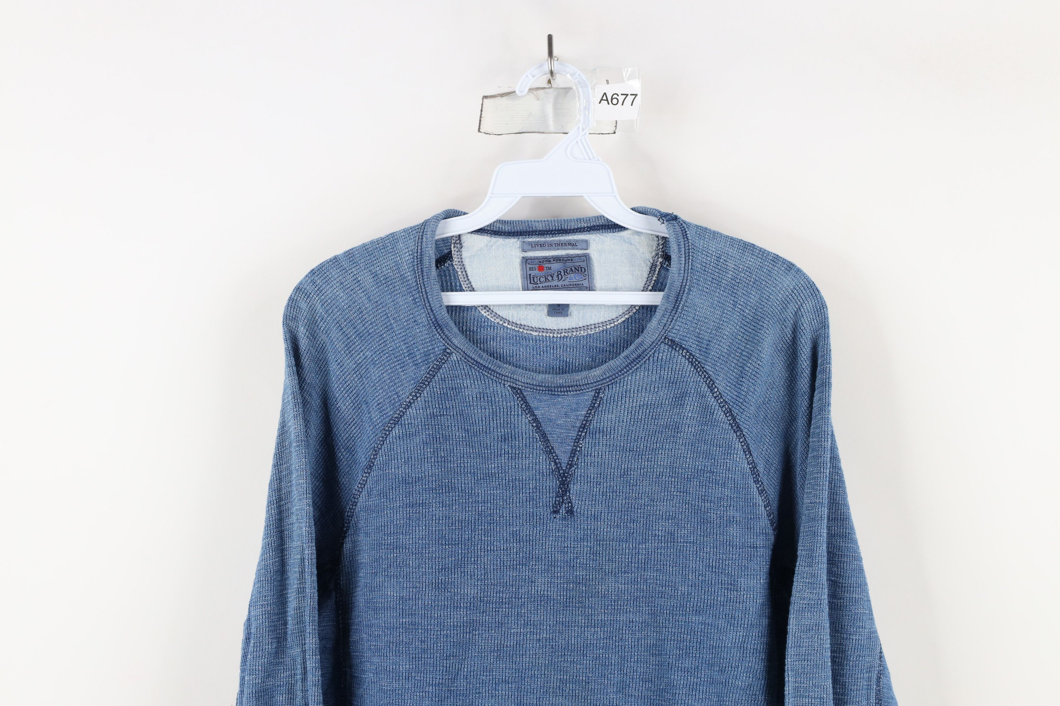 Lucky Brand × Vintage Vintage Y2K Lucky Brand Waffle Knit Long Sleeve T-Shirt Size US S / EU 44-46 / 1 - 2 Thumbnail
