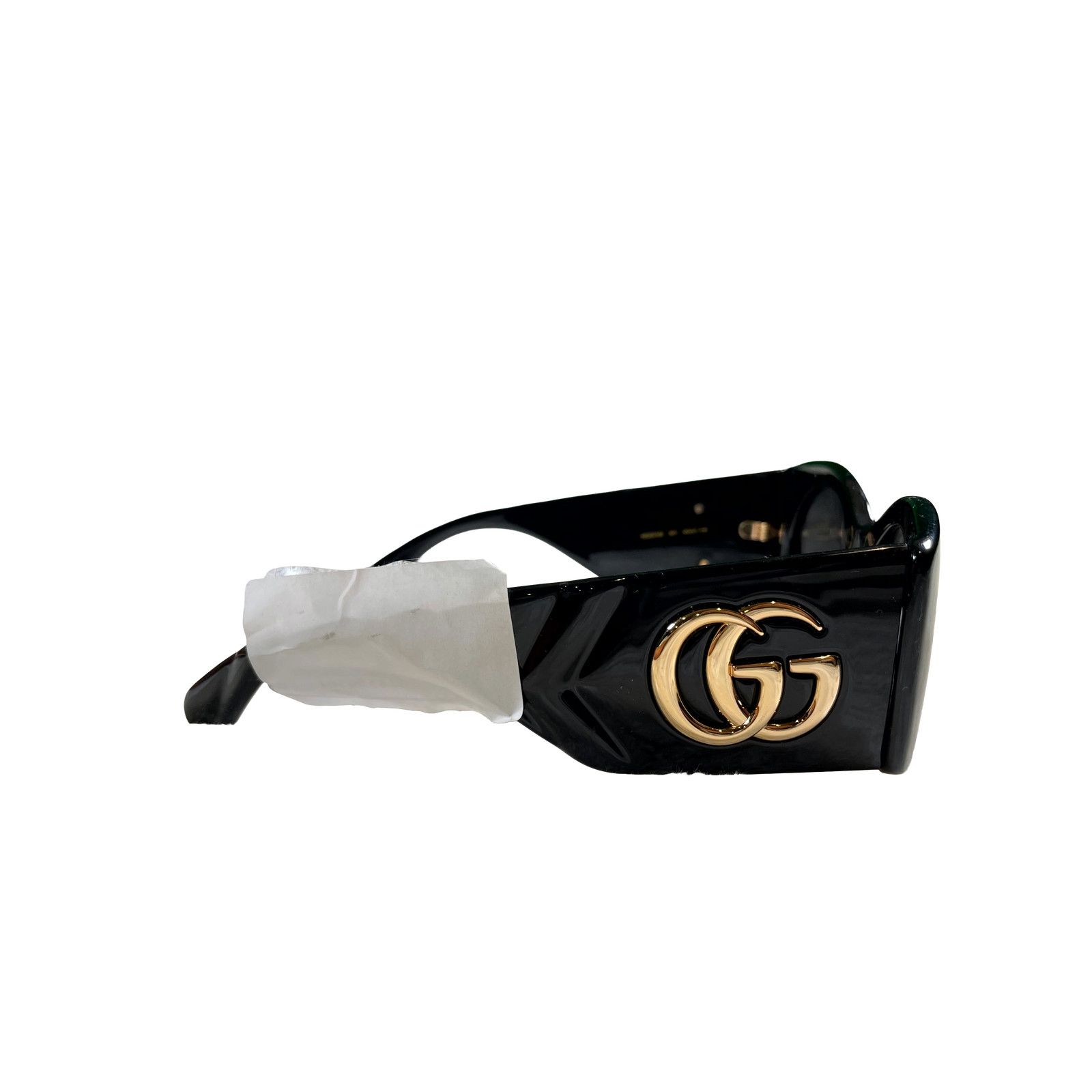 Gucci Gucci Black & Gold Sunglasses Size ONE SIZE - 3 Thumbnail