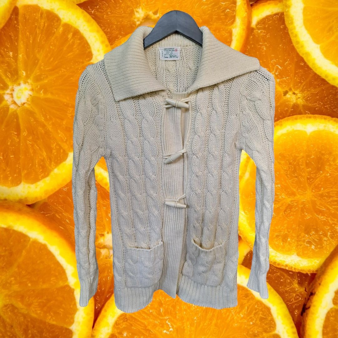 Sears Vintage Sears Cable Knit Sweater With Toggle Buttons Small Size S / US 4 / IT 40 - 3 Thumbnail