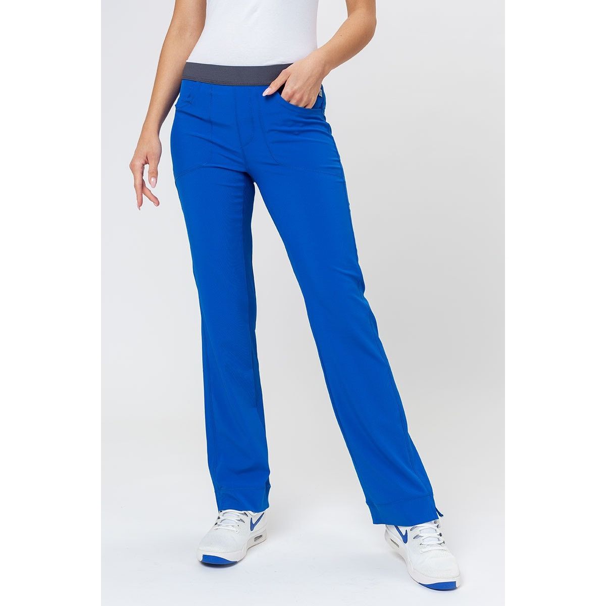 Other INFINITY Cherokee Slim Pull On Scrub Pants Blue Womens XLT Size 38" / US 16 / IT 52 - 6 Thumbnail