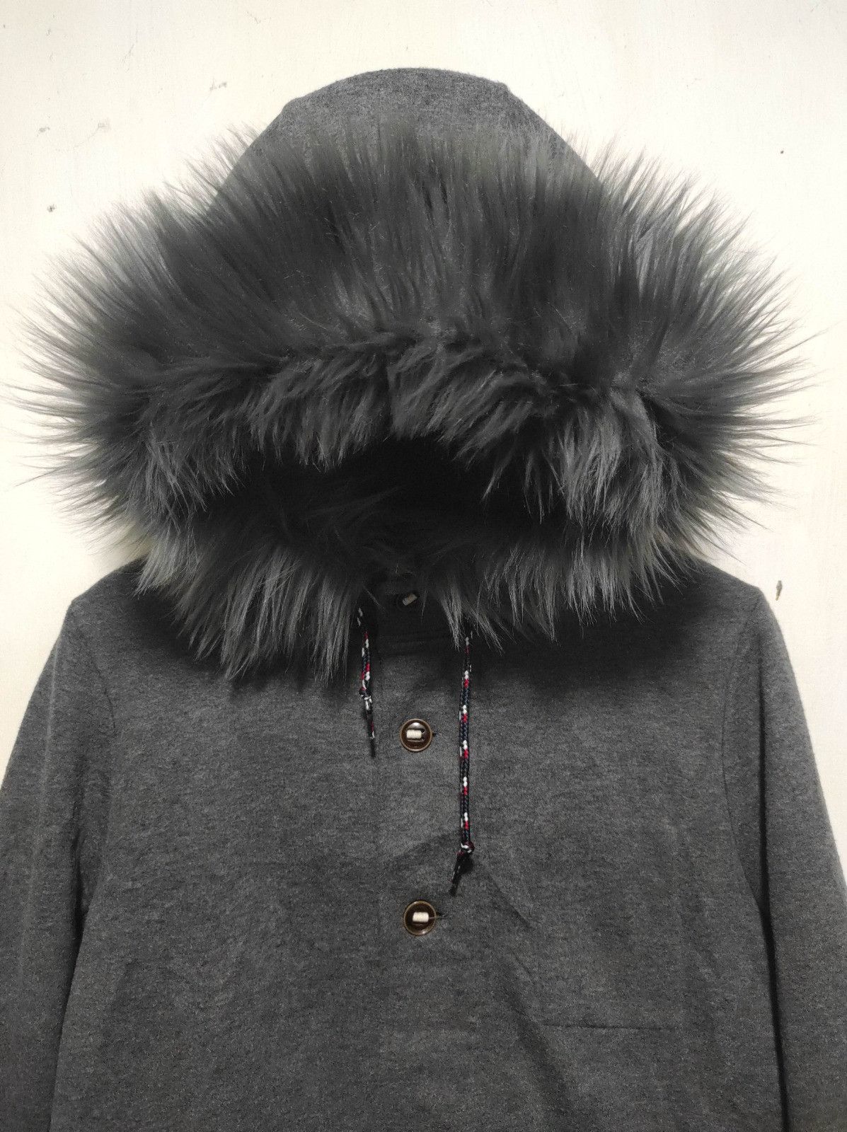 Japanese Brand HVC grey fur hoodie ifsix LGB style gray Size US M / EU 48-50 / 2 - 3 Thumbnail