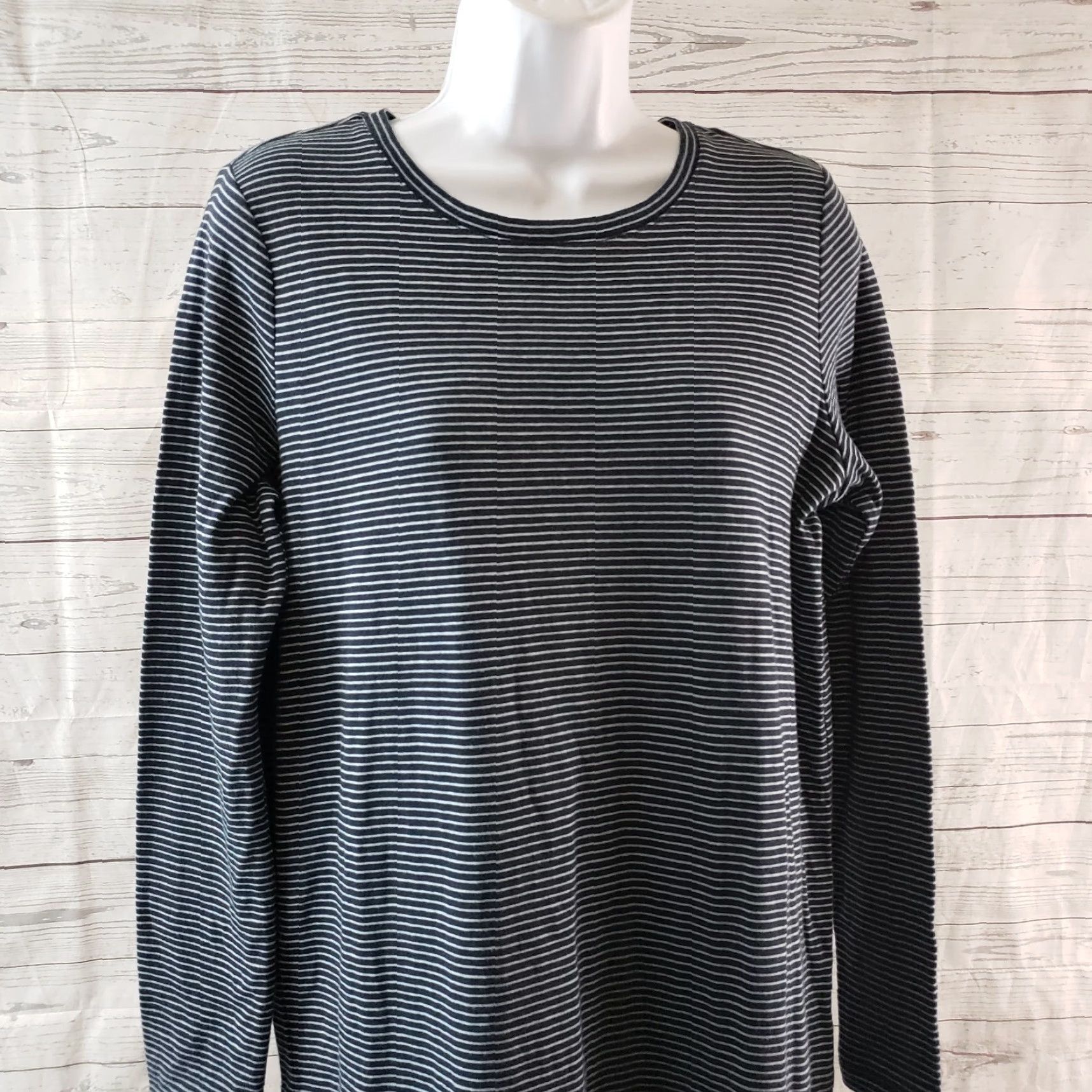 J. Jill J Jill Dress Womens Small Blue Striped Long Sleeve Cotton Size S / US 4 / IT 40 - 2 Thumbnail
