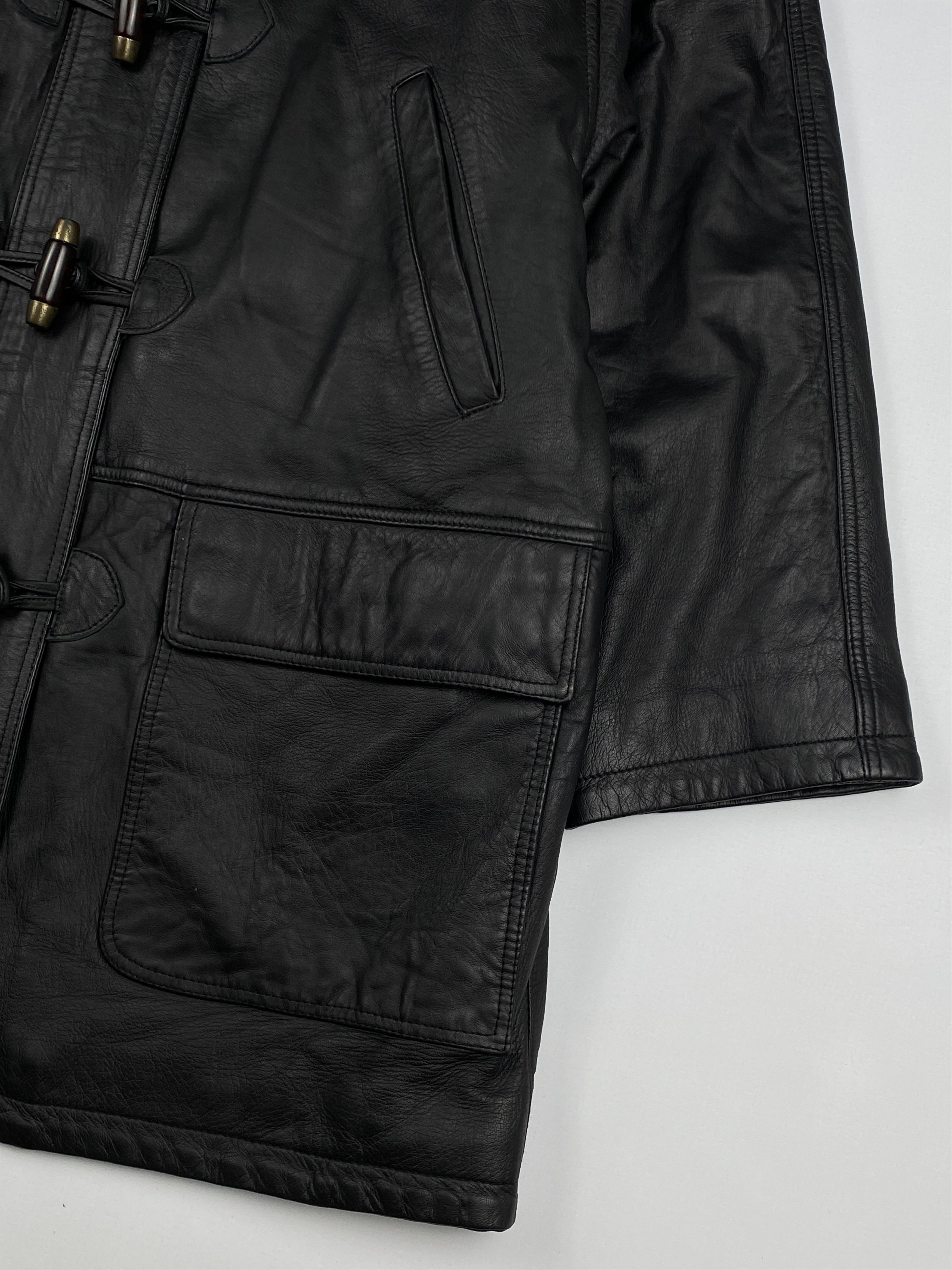 Burberry Vintage Duffle Coat Nova Check Leather Jacket Size M / US 6-8 / IT 42-44 - 8 Thumbnail