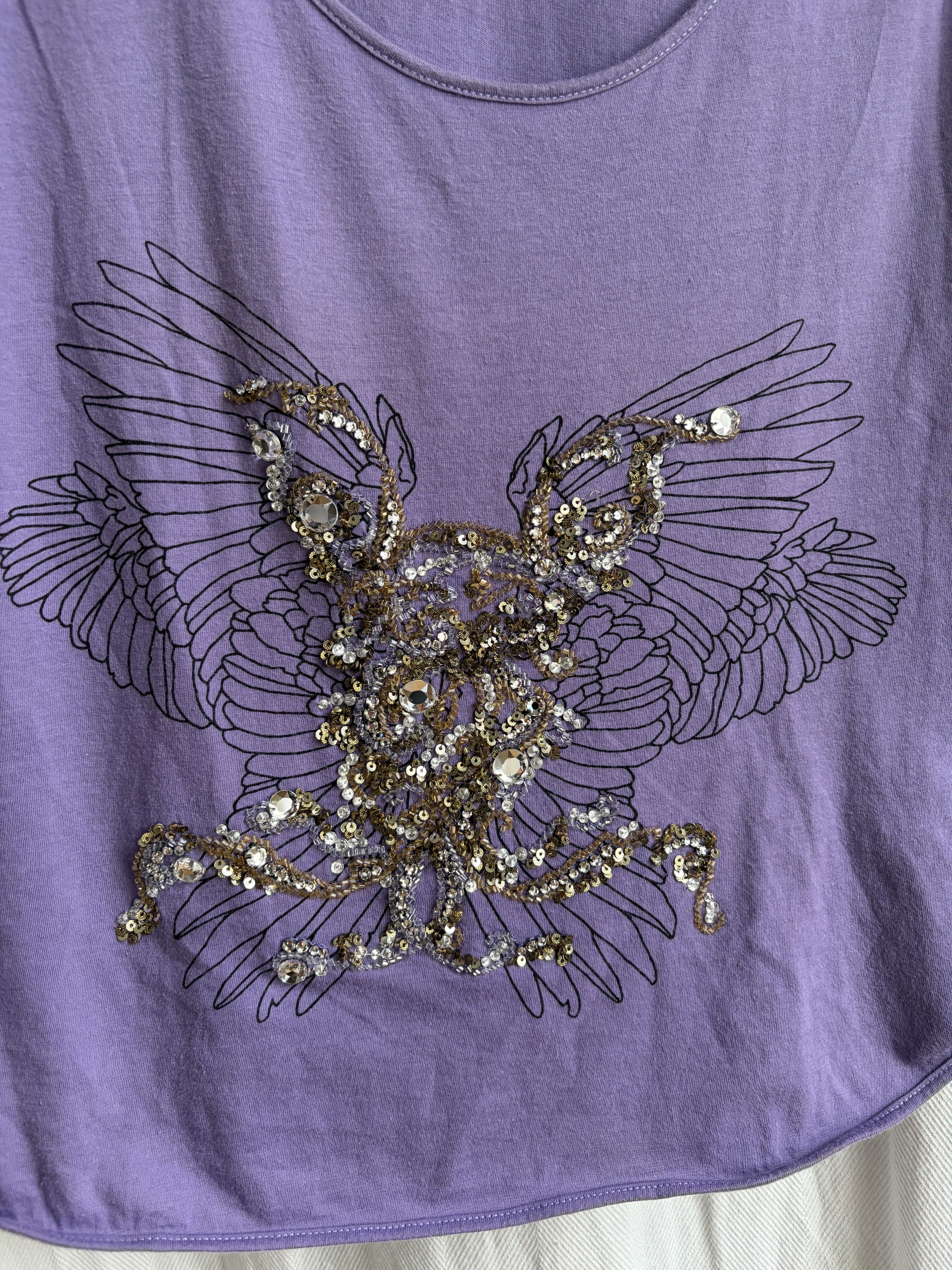Balmain SS09 Decarnin Era Embellished Eagle Tank Top Size S / US 4 / IT 40 - 2 Thumbnail