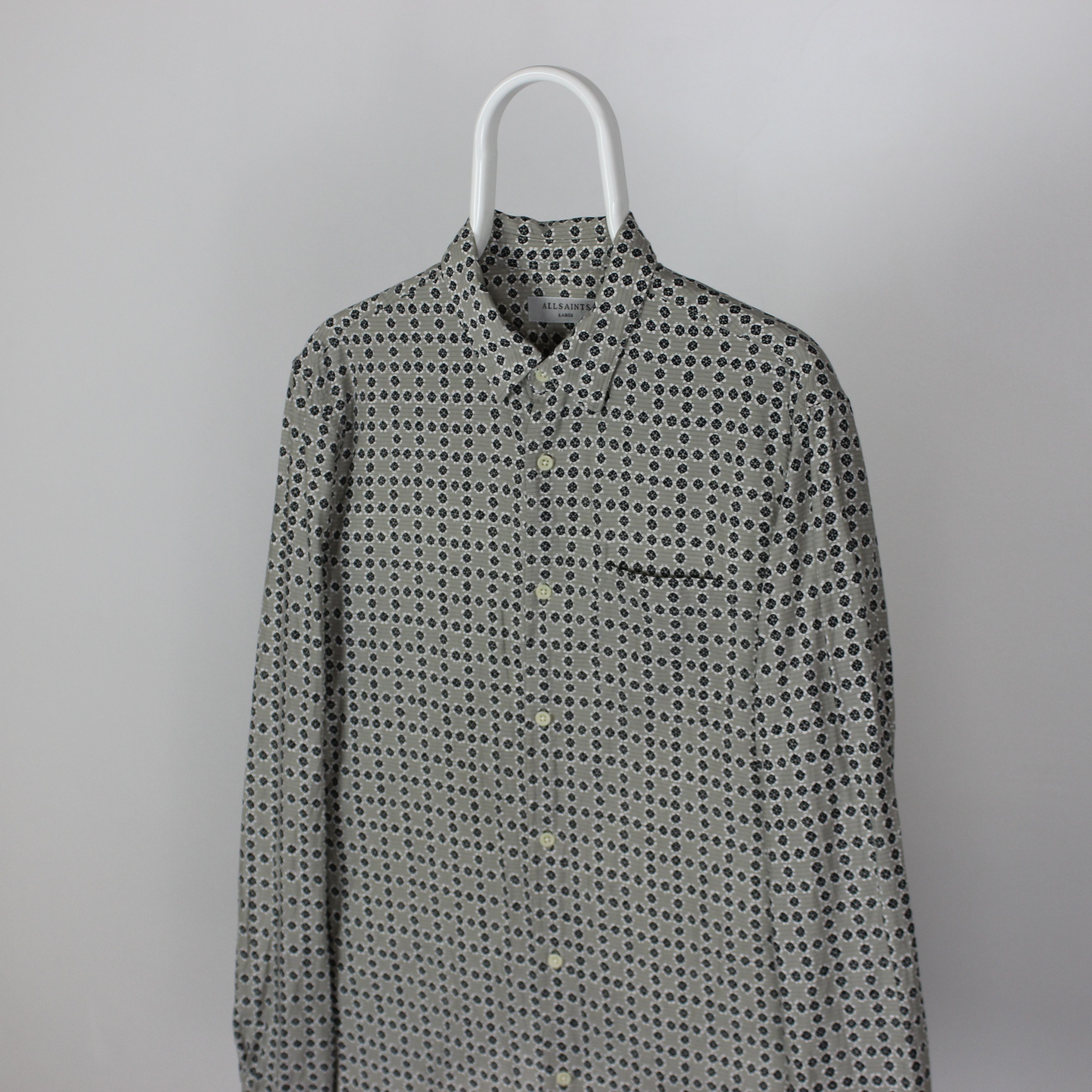 Allsaints Allsaints shirt men cotton Grid Ls shirt L Size US L / EU 52-54 / 3 - 4 Thumbnail