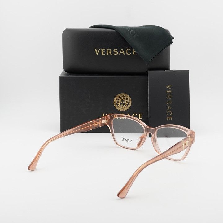 Versace Versace VE3344F 5434 Eyeglasses Brown 54mm Cat Eye Frame Size ONE SIZE - 10 Thumbnail