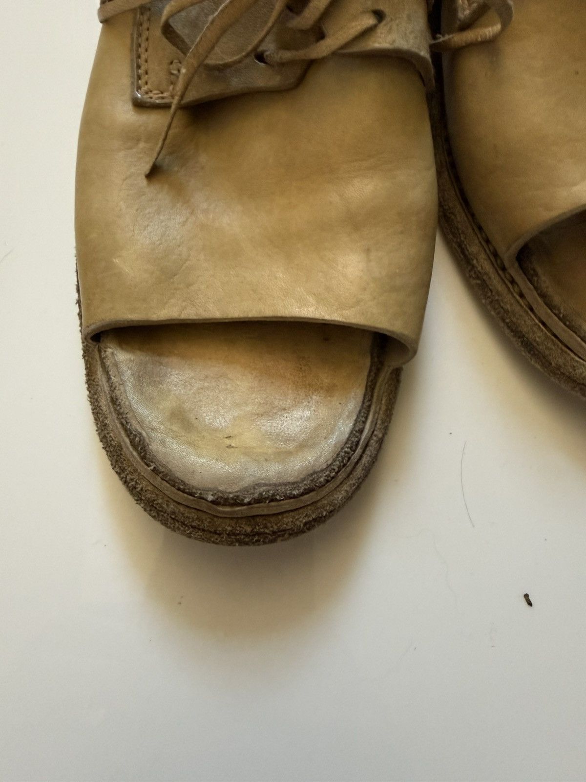 Guidi Open-Toe oxfords with wrap laces Size US 6 / IT 36 - 7 Thumbnail