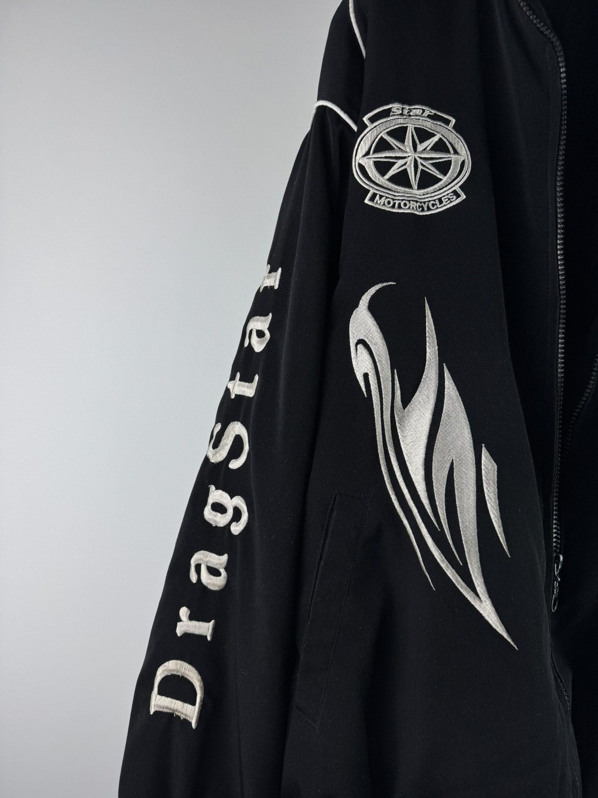 Yamaha Vintage 90s Yamaha Dragstar Motorcycle Team Jacket Black Size US XL / EU 56 / 4 - 3 Thumbnail