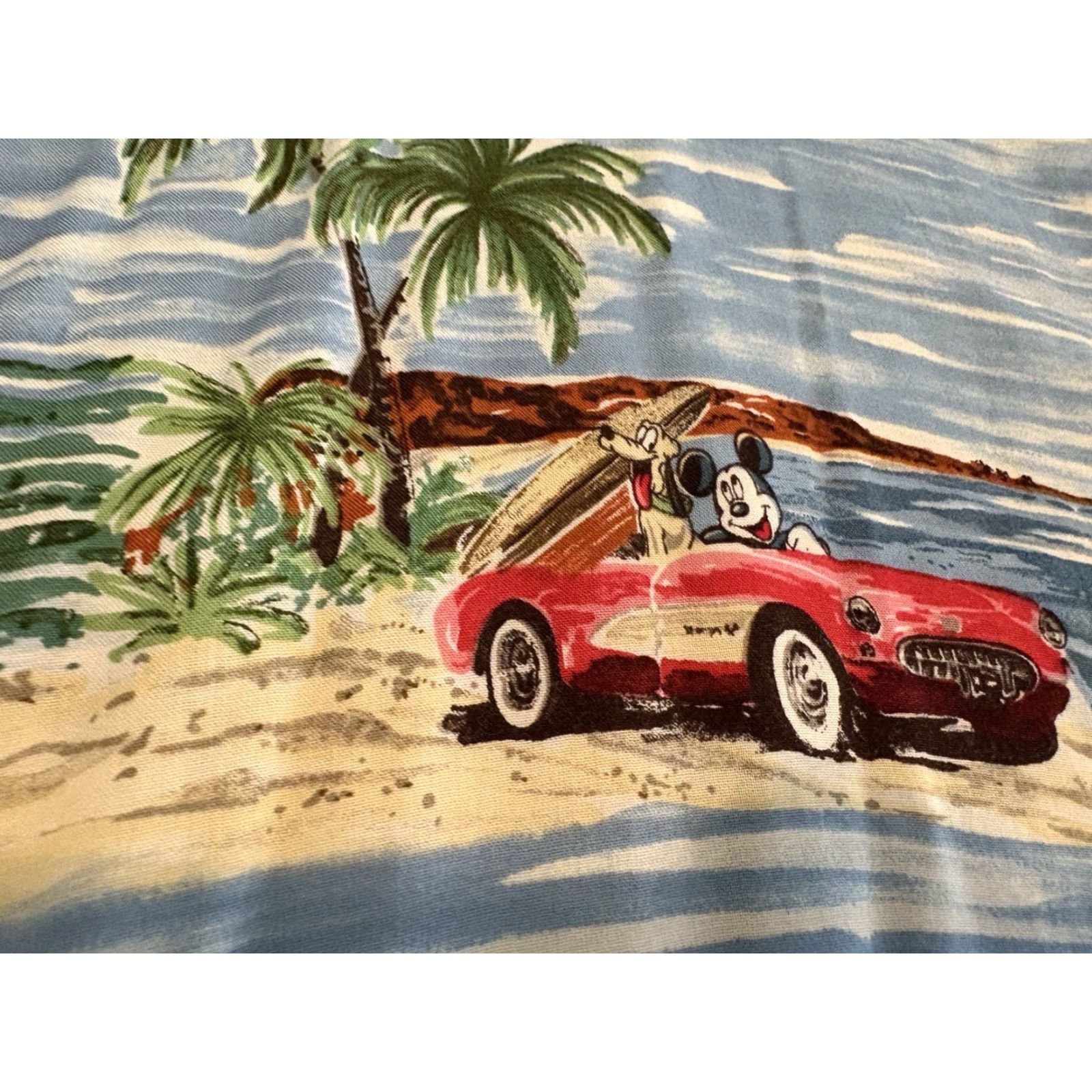 Disney Disney Button-Up Hawaiian Shirt Mickey Pluto Goofy 2XL Mens Multicolor Ocean Beach Cartoon 90s Size US XXL / EU 58 / 5 - 4 Thumbnail