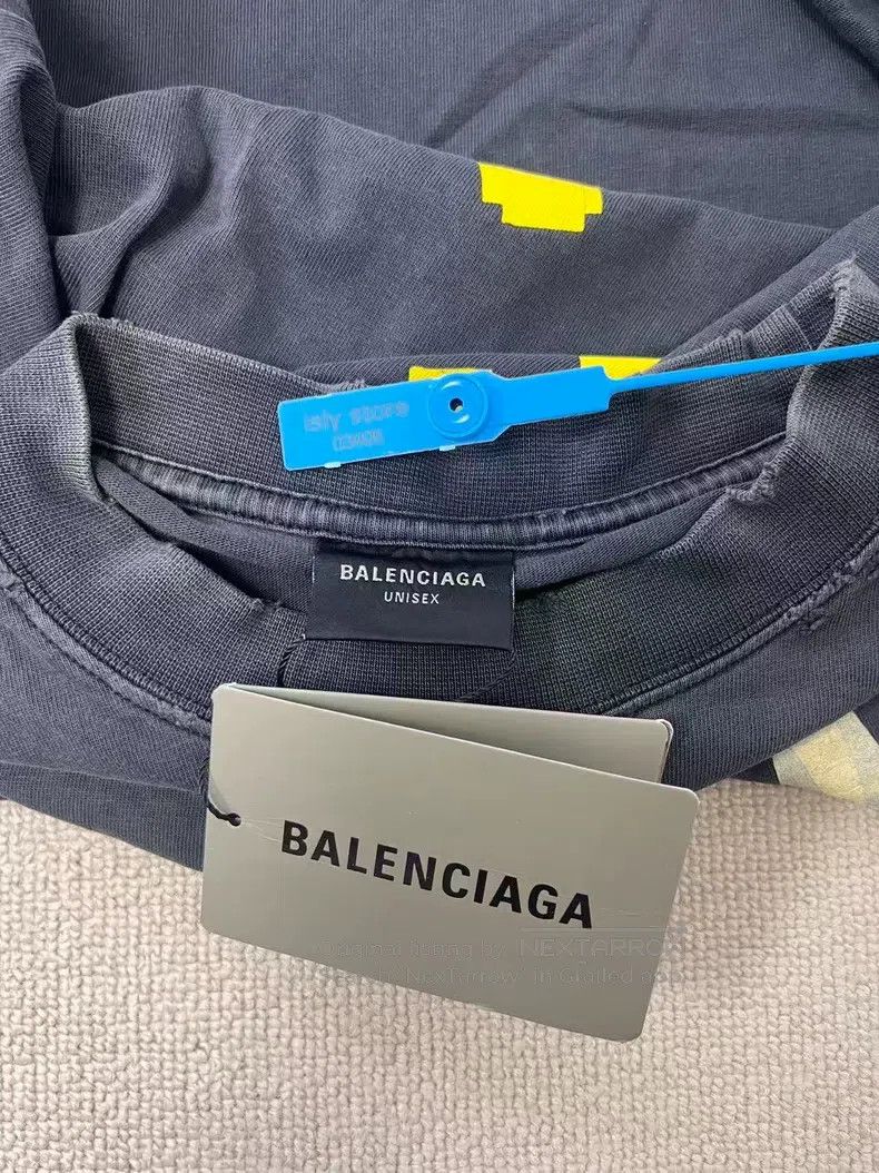 Balenciaga Balenciaga Tape Letter Logo Printed Ribbed Knit Loose Shor Size US XS / EU 42 / 0 - 8 Thumbnail