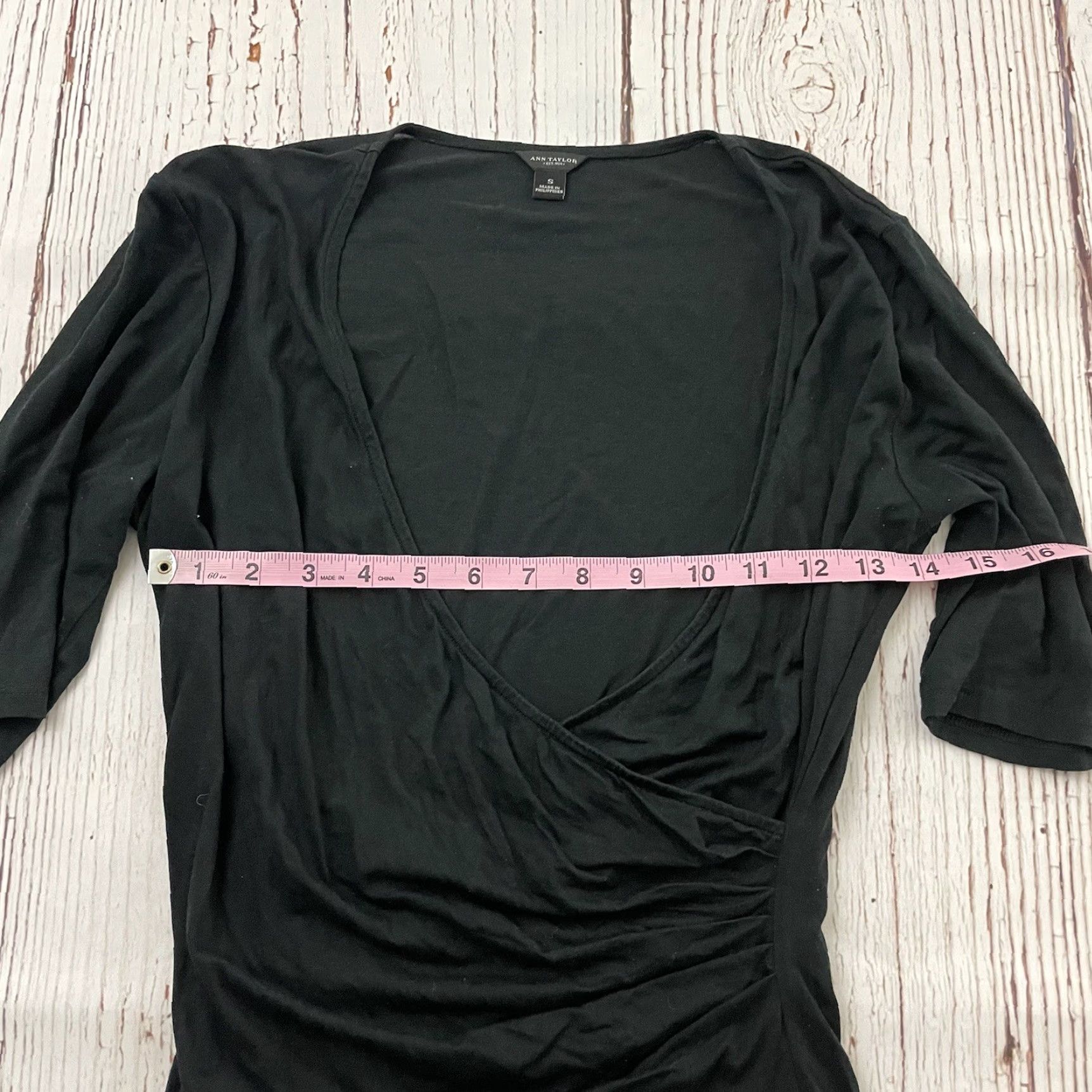Ann Taylor Ann Taylor Cross Front Shirt Small Black Women Shirt XS? Size S / US 4 / IT 40 - 3 Thumbnail