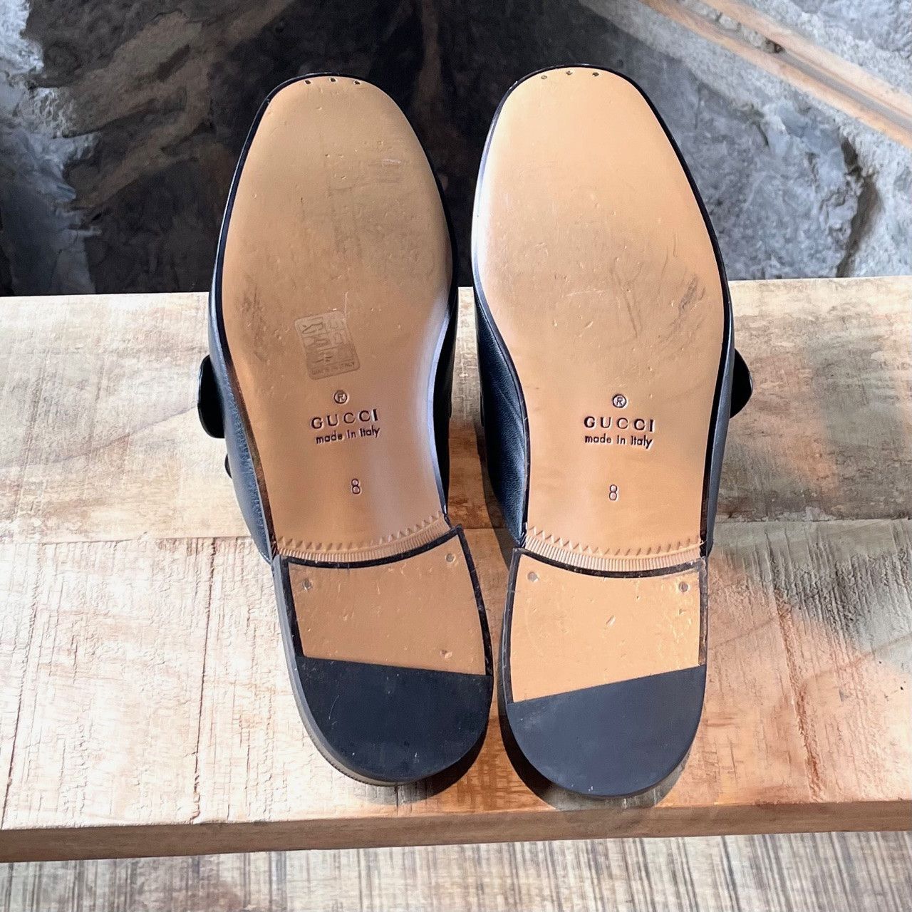 Gucci Gucci Black Leather Marmont GG Web Slippers Loafers Size US 9 / EU 42 - 7 Thumbnail