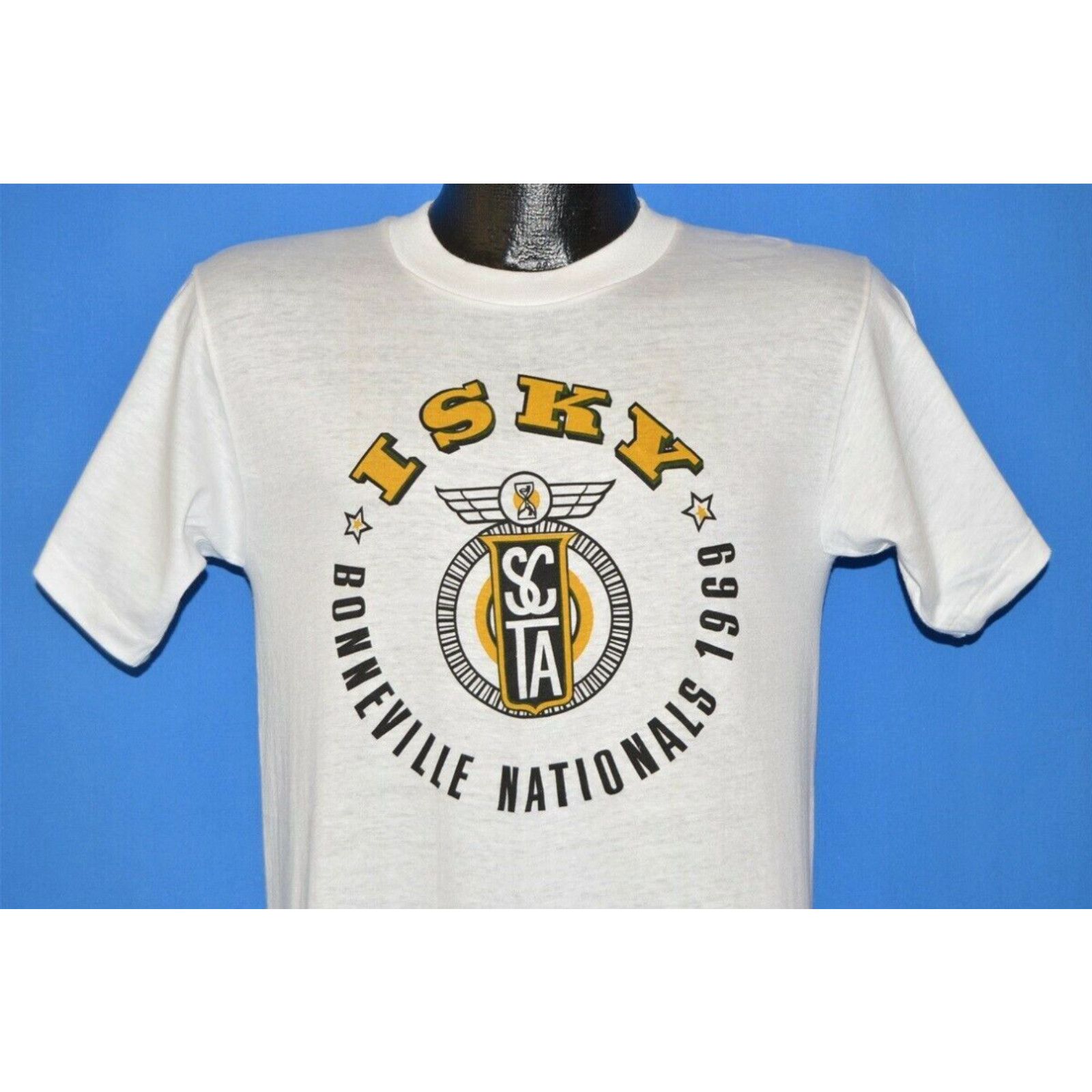 image of Russell Athletic VTG 60S Isky Scta Bonneville Nationals 1969 Racing Cams Deadstock T-Shirt Med M in