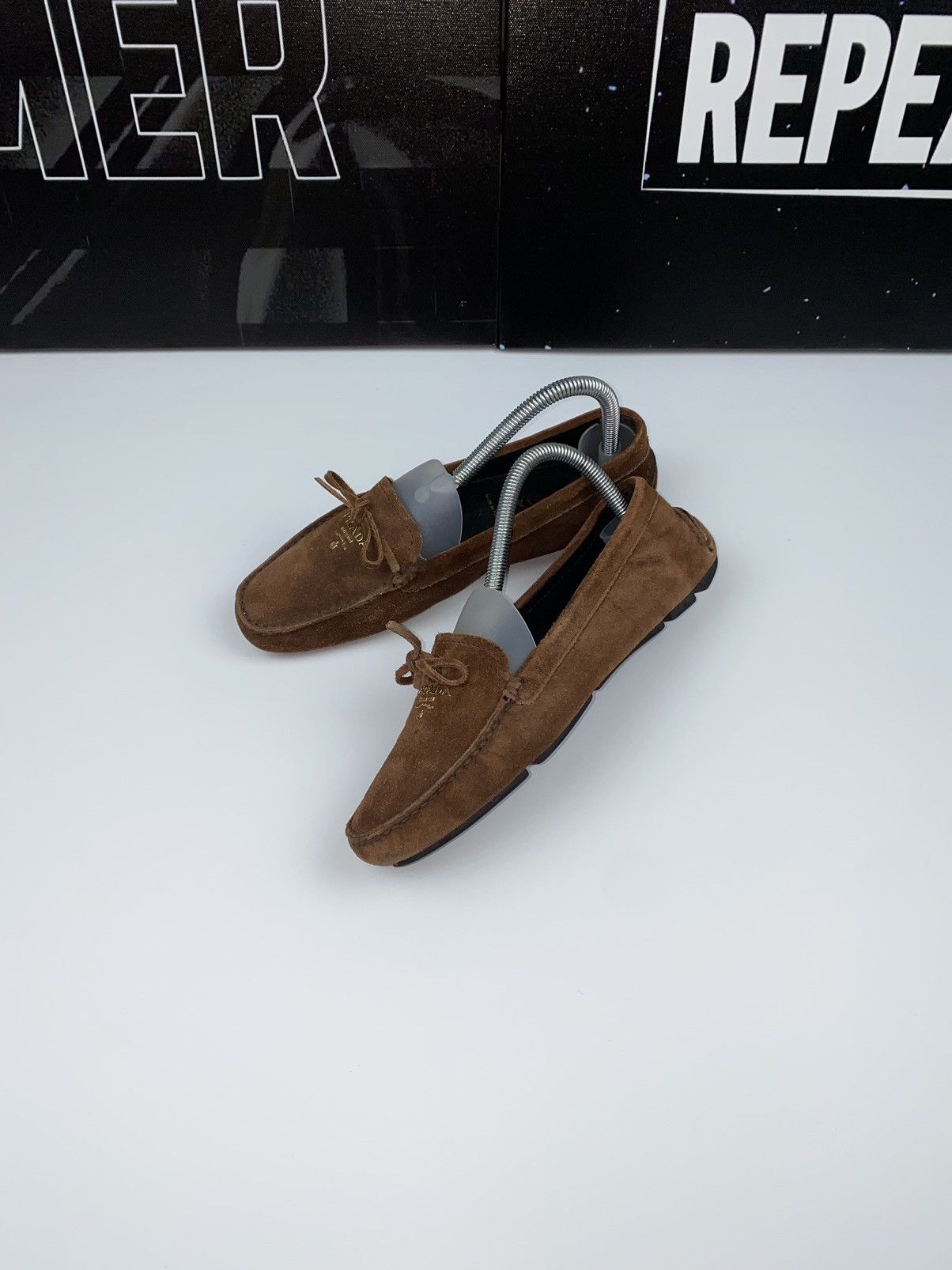 Prada 🚨 Prada MILANO vintage brown leather suede driving shoes Size US 7.5 / IT 37.5 - 2 Thumbnail