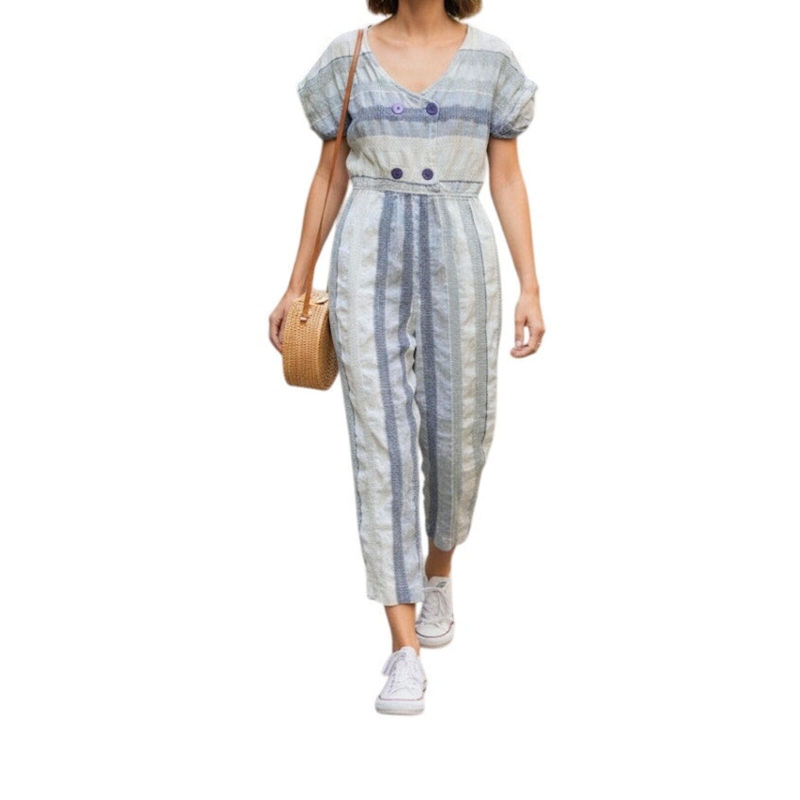 Other All That Jazz Vintage Reversible Striped Jumpsuit Women 0-2 Size S / US 4 / IT 40 - 2 Thumbnail