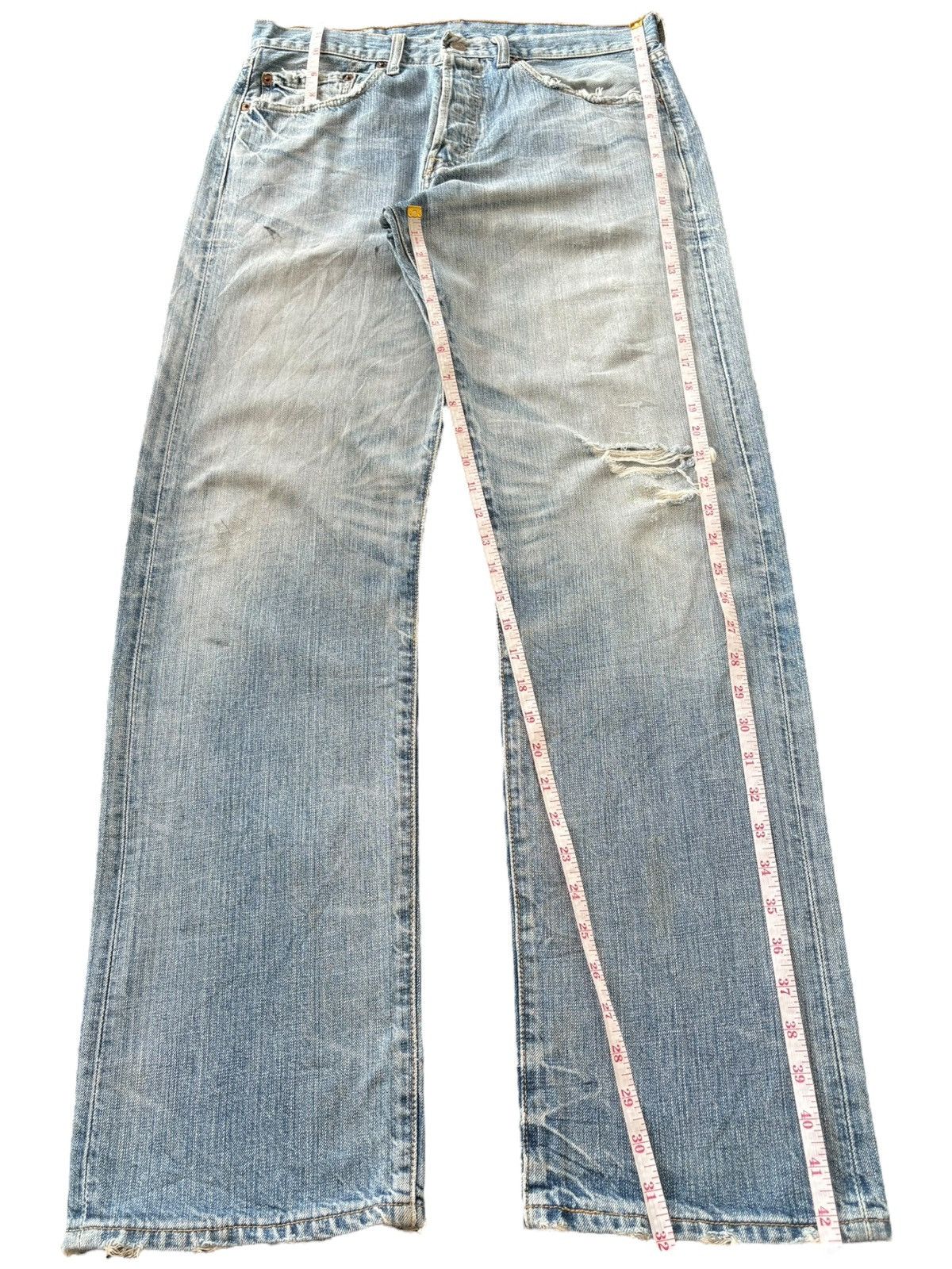 Levi's Vintage 90s Levis 501 Faded Wash Distress Baggy Jeans Size US 32 / EU 48 - 7 Thumbnail