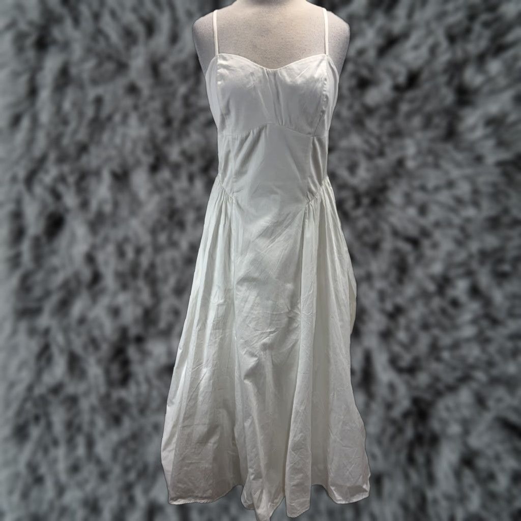 abercrombie and fitch white maxi dress Abercrombie & Fitch Dipped Waist Lace Maxi Dress in White