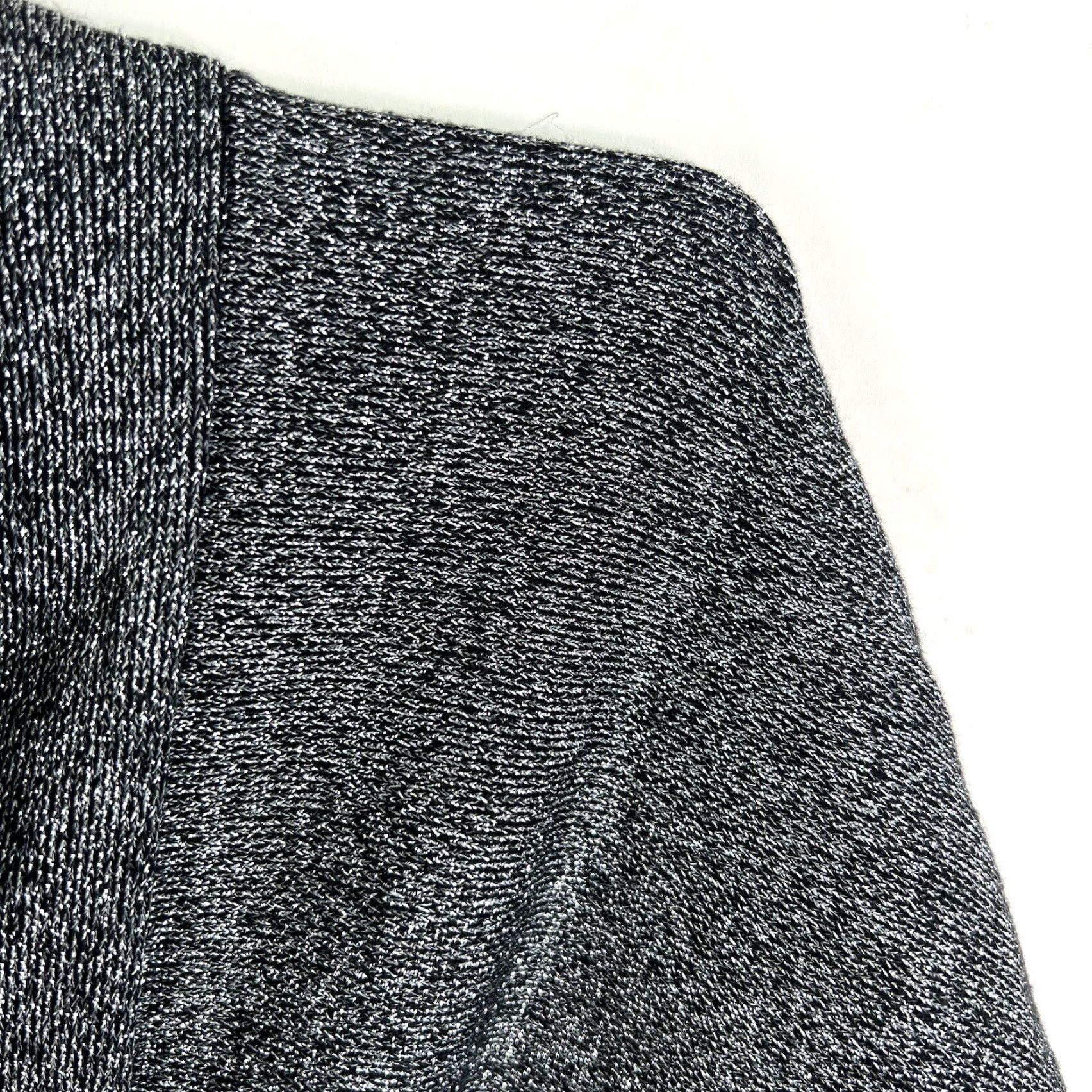 XOXO XOXO Sweater Cowl Neck 3/4 Sleeve Kimono Gray M Silver Shimmer Metallic Pullover Women's Size M / US 6-8 / IT 42-44 - 2 Thumbnail