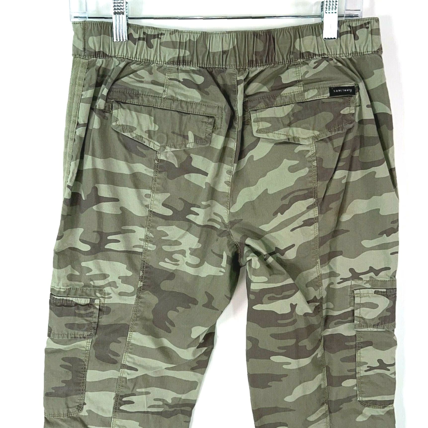 Sanctuary Sanctuary Pants Cargo Camouflage Green Mid Rise 25in Inseam M Men’s Slim Fit 98% Cotton 2% Spandex Flightsock Pocket Gym Casual Workwear Size 32" / US 10 / IT 46 - 4 Thumbnail