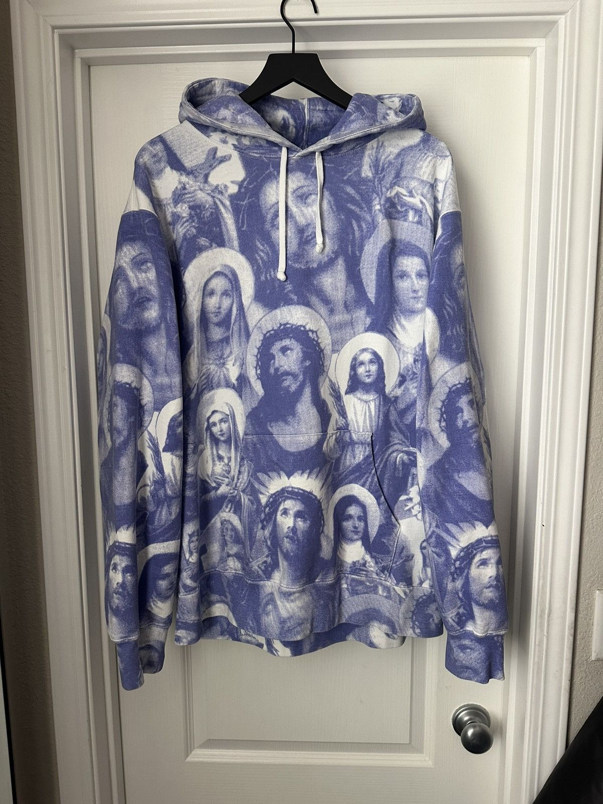 Supreme SUPREME Jesus and Mary Hoodie Blue FW18 | Grailed