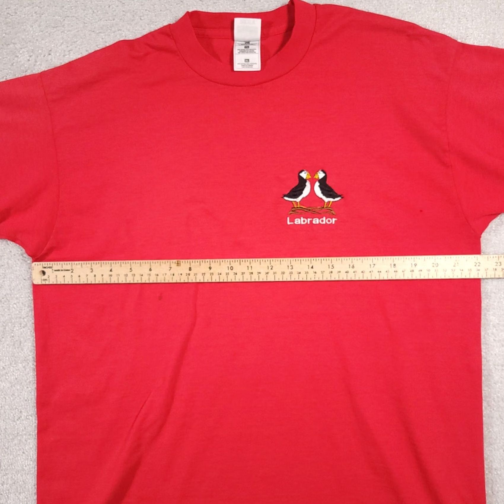 Fruit Of The Loom VINTAGE Labrador T Shirt Mens XL Red Atlantic Puffin Bird Canada Souvenir Nike Size US XL / EU 56 / 4 - 4 Thumbnail