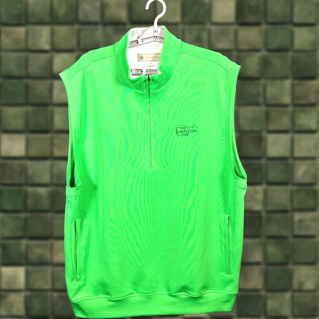 Vintage Donald Ross Vest Men XL Green Polyester The Canyon Club Golf Performance Stretch Size US XL / EU 56 / 4 - 1 Thumbnail