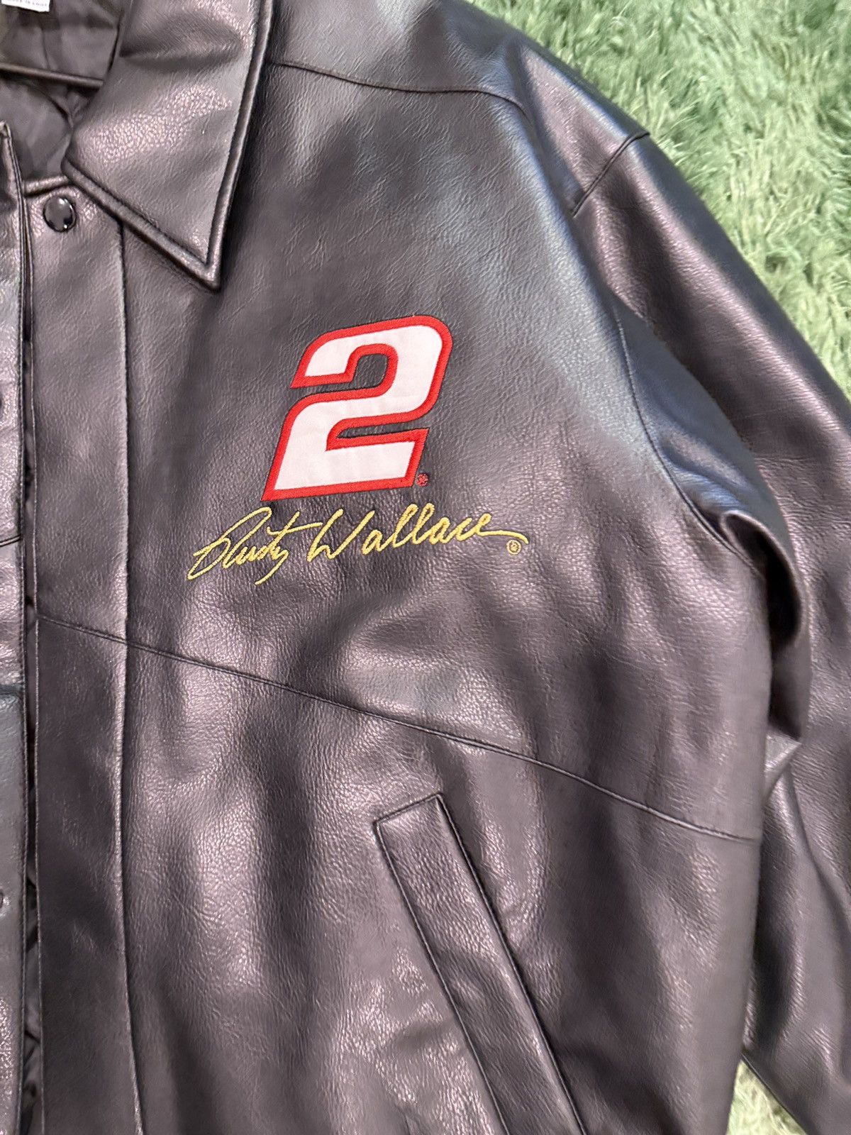 Designer × Vintage NASCAR leather bomber jacket Size US XL / EU 56 / 4 - 3 Thumbnail