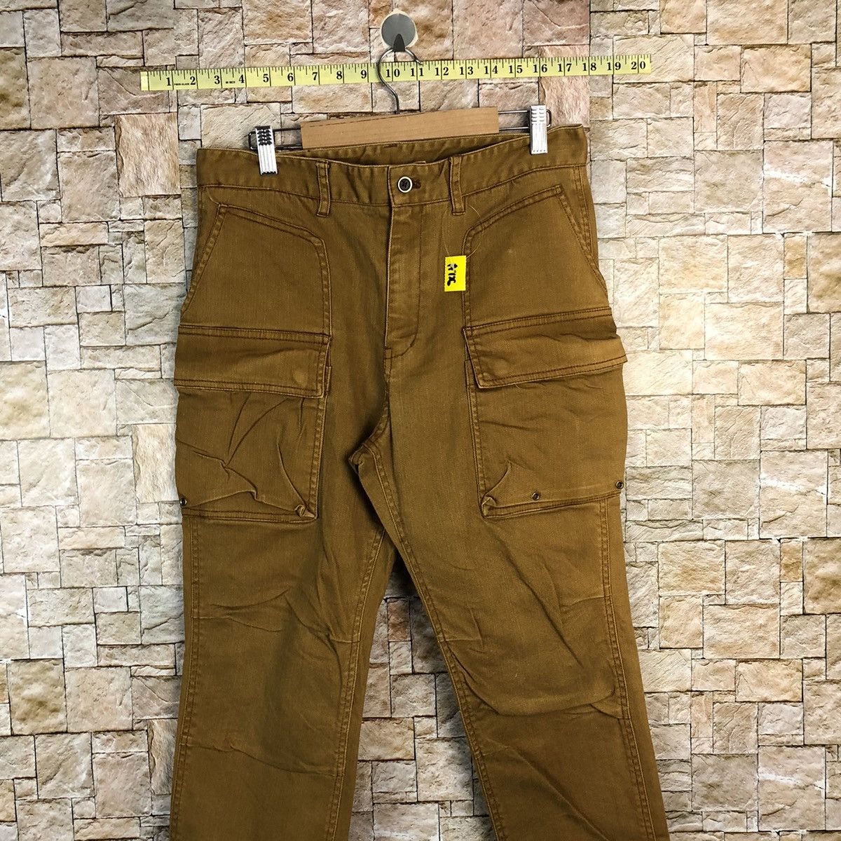 Japanese Brand Tkmixpice Brown utility Cargo big Multipocket Pants #A726 Size US 30 / EU 46 - 2 Thumbnail
