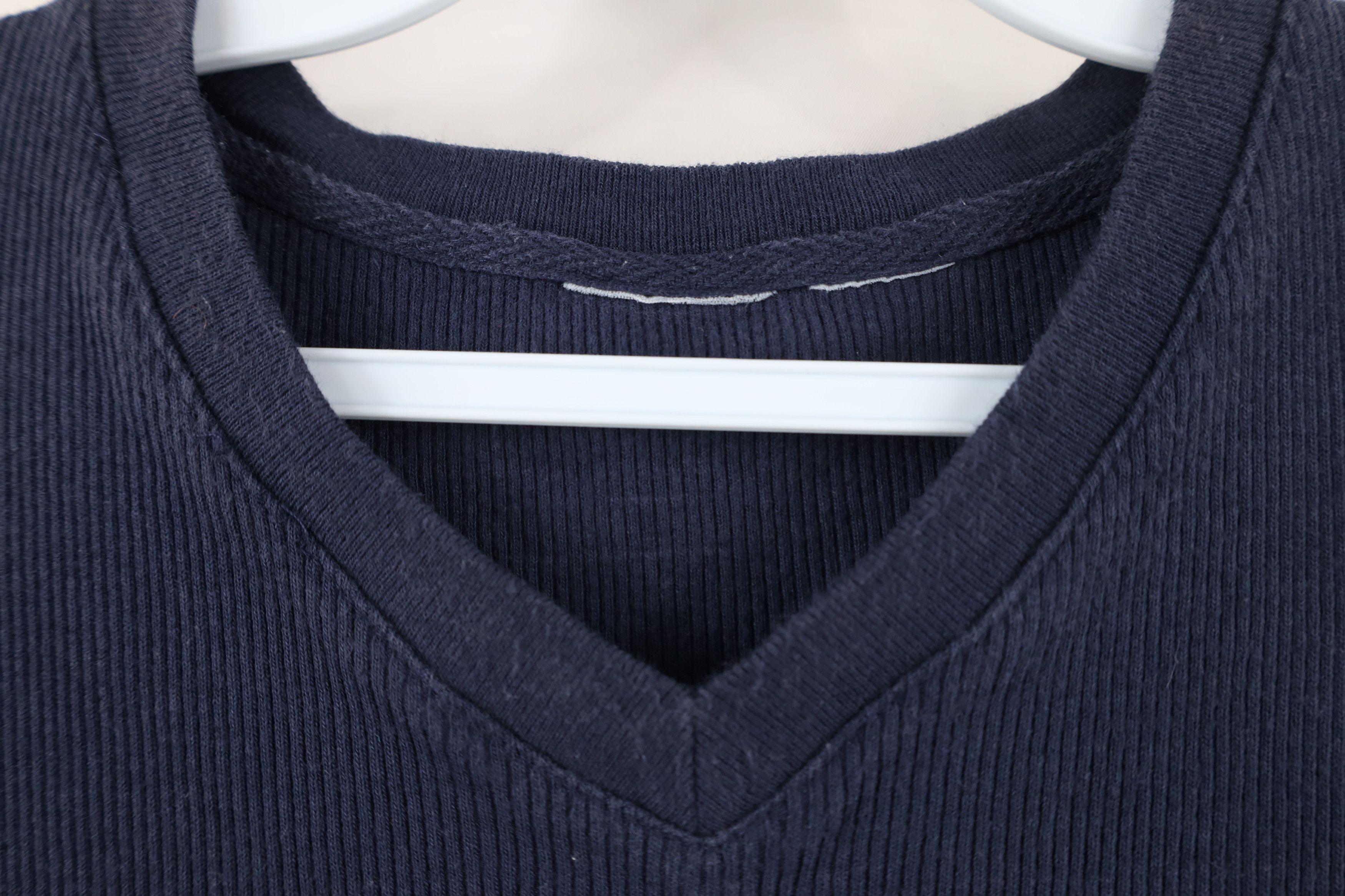 Vintage Vintage 90s Streetwear Ribbed Knit V-Neck Ringer T-Shirt Size US XL / EU 56 / 4 - 4 Thumbnail