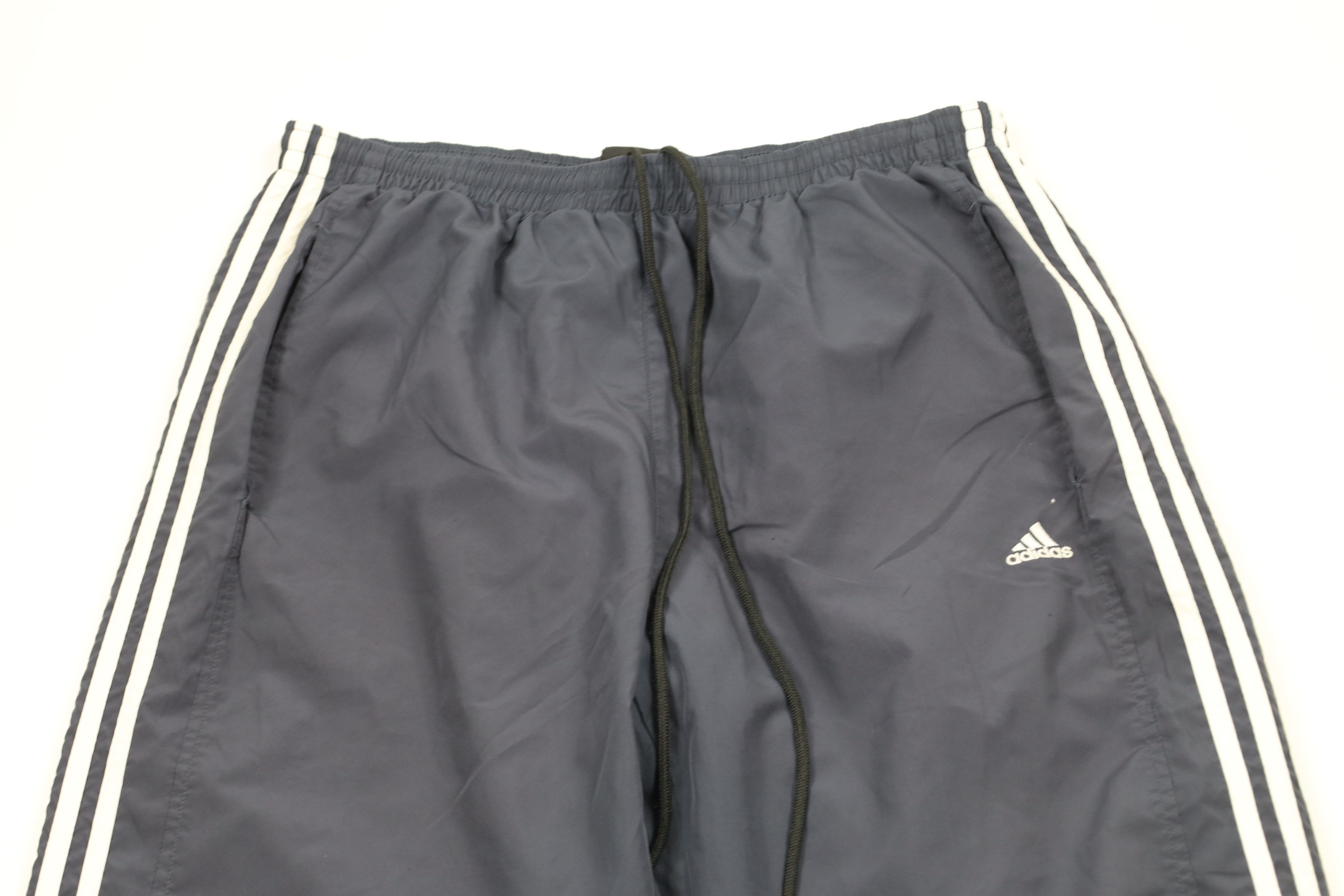 Adidas × Vintage Vintage Y2K 2004 Adidas Out Striped Wide Leg Pants Blue Size US 34 / EU 50 - 2 Thumbnail
