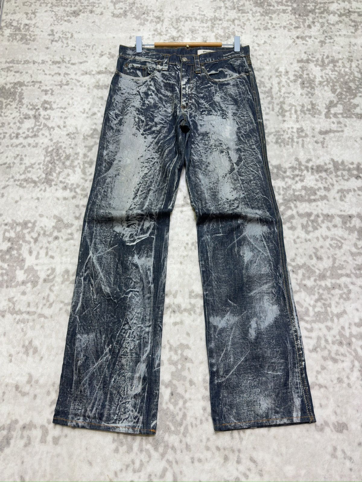 Vintage Vintage Christian Faggi Paint Splatter Denim Jeans Size US 30 / EU 46 - 1 Thumbnail
