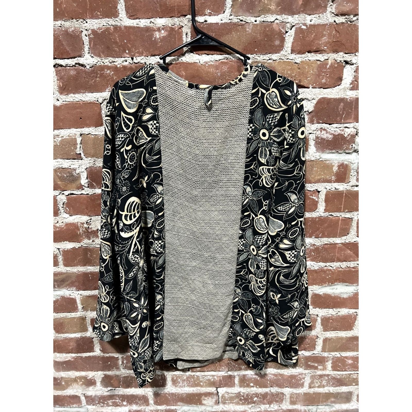 Vintage VINTAGE Anthony Mark Hawkins Blouse Shirt Women 26W Plus Size Black 90s Bohemian Shirt Womens Size 4XL / US 24-26 - 3 Thumbnail