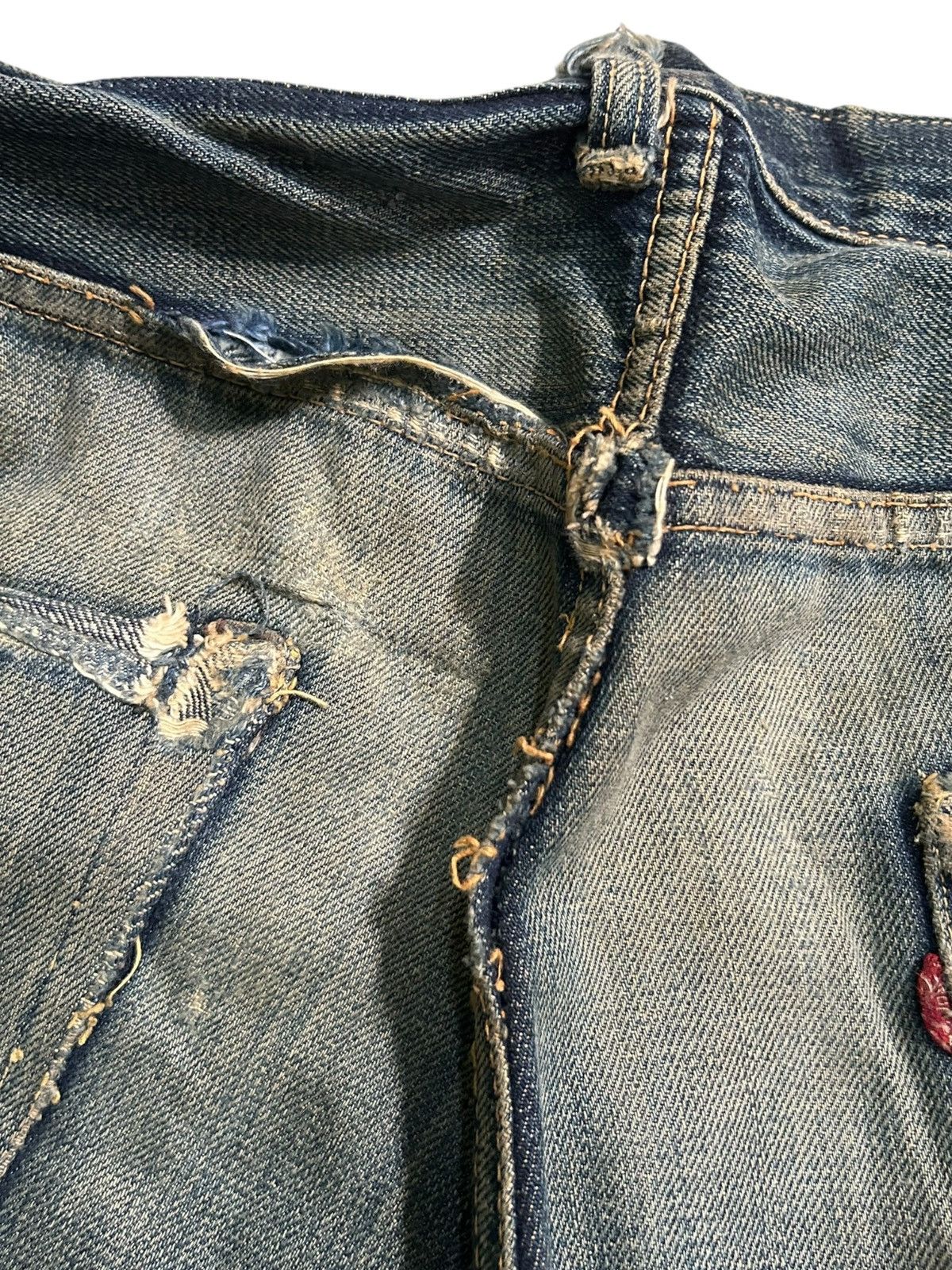 Japanese Brand × Kapital × Vintage JOE McCOY Selvedge Distressed Vtg Denim Jeans Size US 35 - 14 Thumbnail