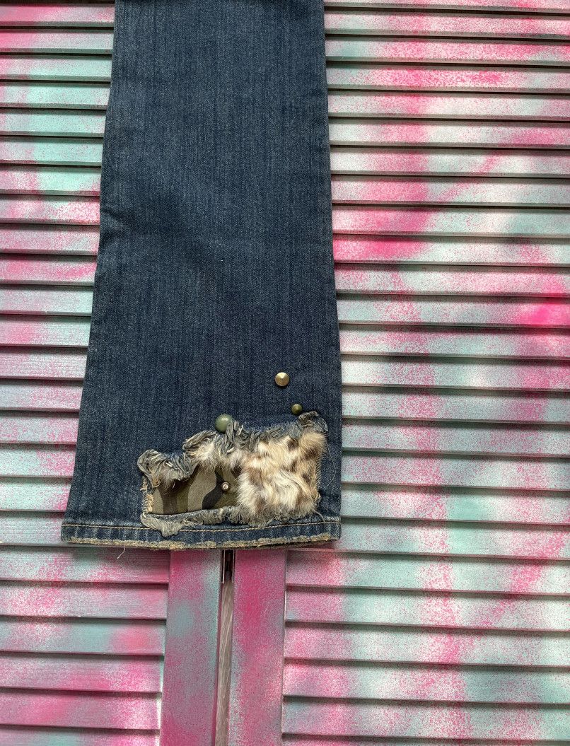 If Six Was Nine Vintage Y2K Apache Retro Style Bootcut Jeans Size 34" / US 12 / IT 48 - 7 Thumbnail