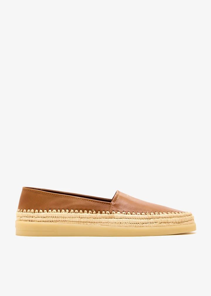 Prada o1w1db10526 Nappa Leather Espadrilles in Brown Size US 9 / EU 42 - 1 Thumbnail