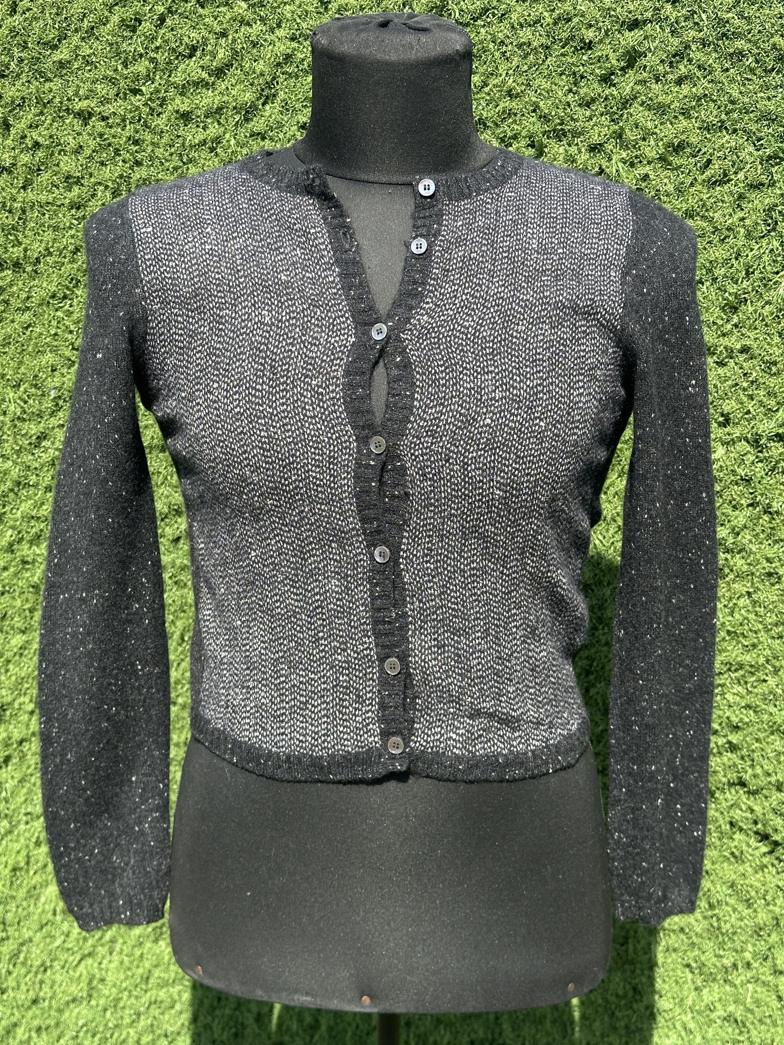 Brunello Cucinelli Brunello Cucinelli Cashmere Cropped Cardigan S Black Knit Size S / US 4 / IT 40 - 10 Thumbnail