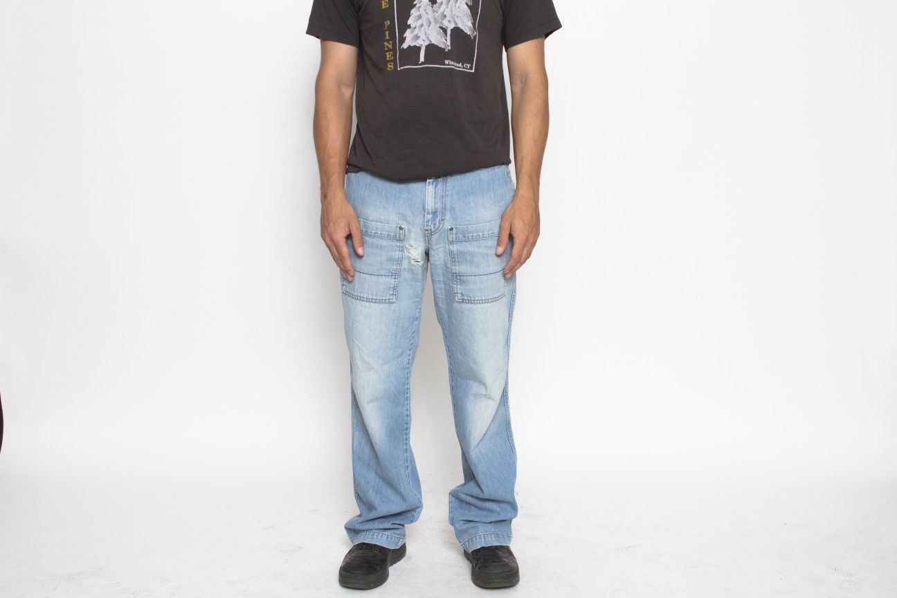 GAS LIGHT BLUE DENIM FRONT POCKET PANTS BY GAS Size US 32 / EU 48 - 2 Thumbnail