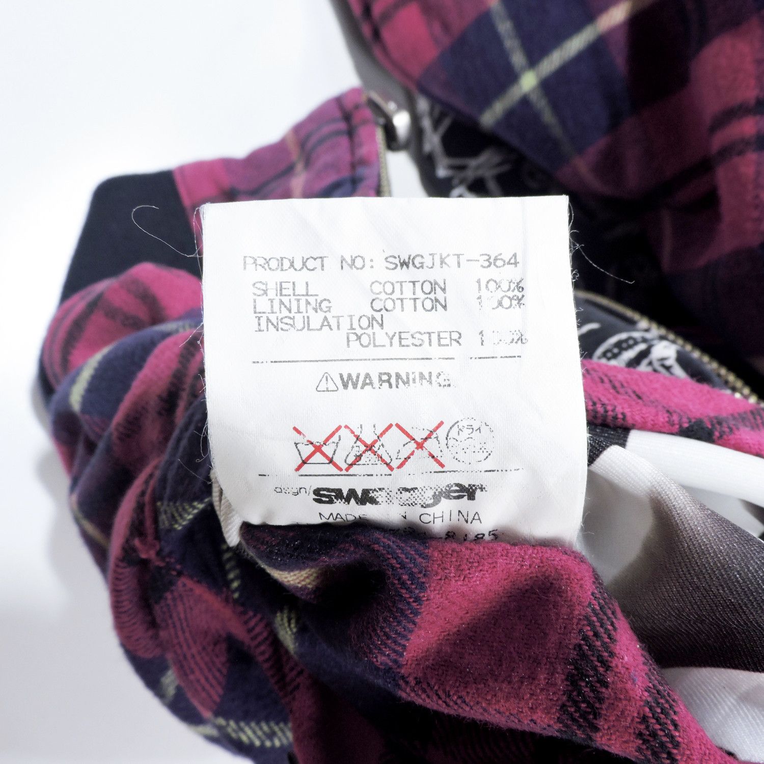 Swagger 00'S SWAGGER REVERSIBLE SKELETON BIRD PATTERN PLAID JACKET Size US S / EU 44-46 / 1 - 8 Thumbnail