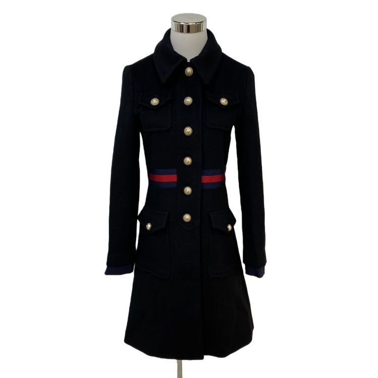 Gucci Gucci Gold Button Wool Coat Size 40 Size S / US 4 / IT 40 - 1 Thumbnail