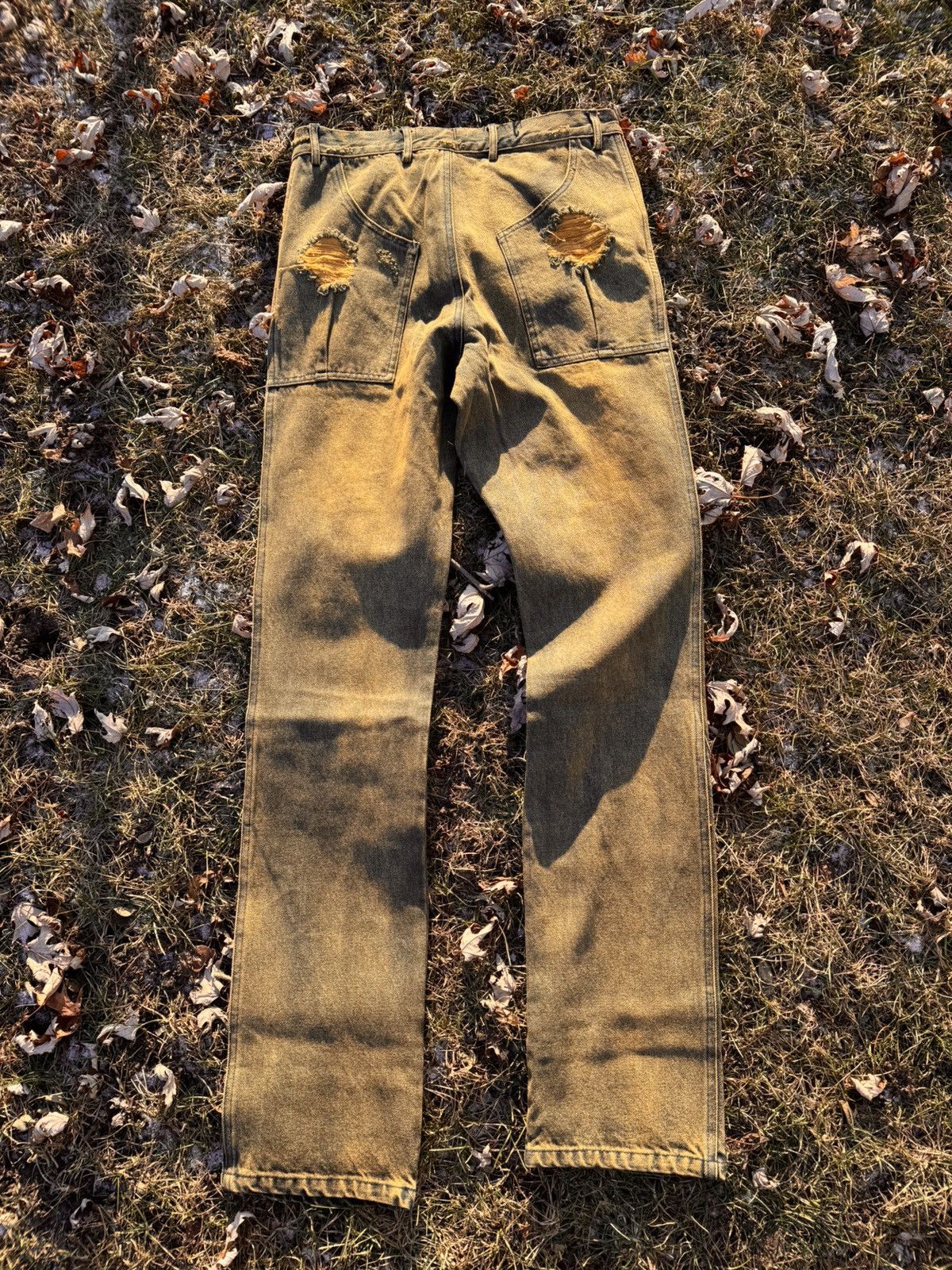 Hysteric Glamour × If Six Was Nine × Japanese Brand Mud wash panel cut stacked denim Size US 29 - 5 Thumbnail