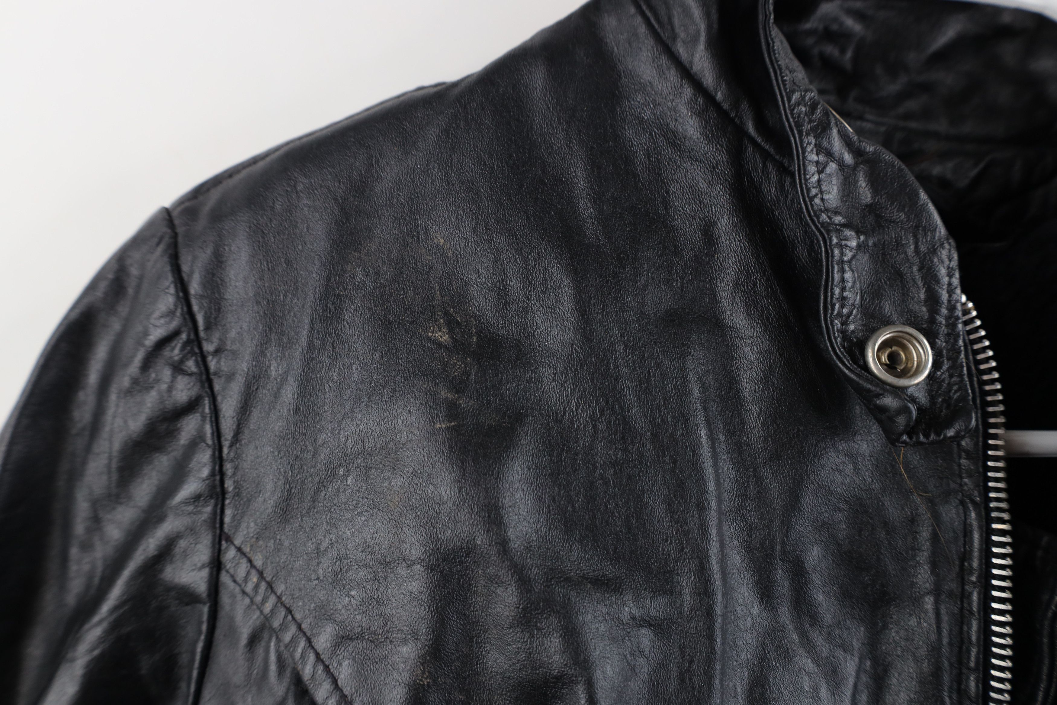 Vintage Vintage 70s Streetwear Leather Cafe Racer Bomber Jacket USA Size XL / US 12-14 / IT 48-50 - 5 Thumbnail