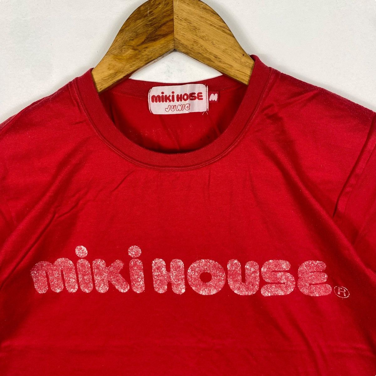 Japanese Brand Japanese Brand MIKI HOUSE Faded Logo Graphic Tee Shirt Size US M / EU 48-50 / 2 - 2 Thumbnail