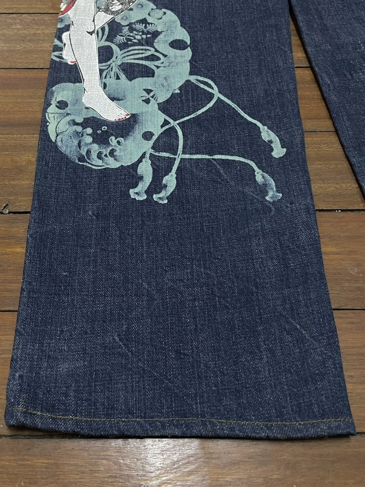 If Six Was Nine × Japanese Brand × Vintage Very Rare Vintage Japanese Brand Divine Sukajan Jeans 1990s Size US 30 / EU 46 - 7 Thumbnail
